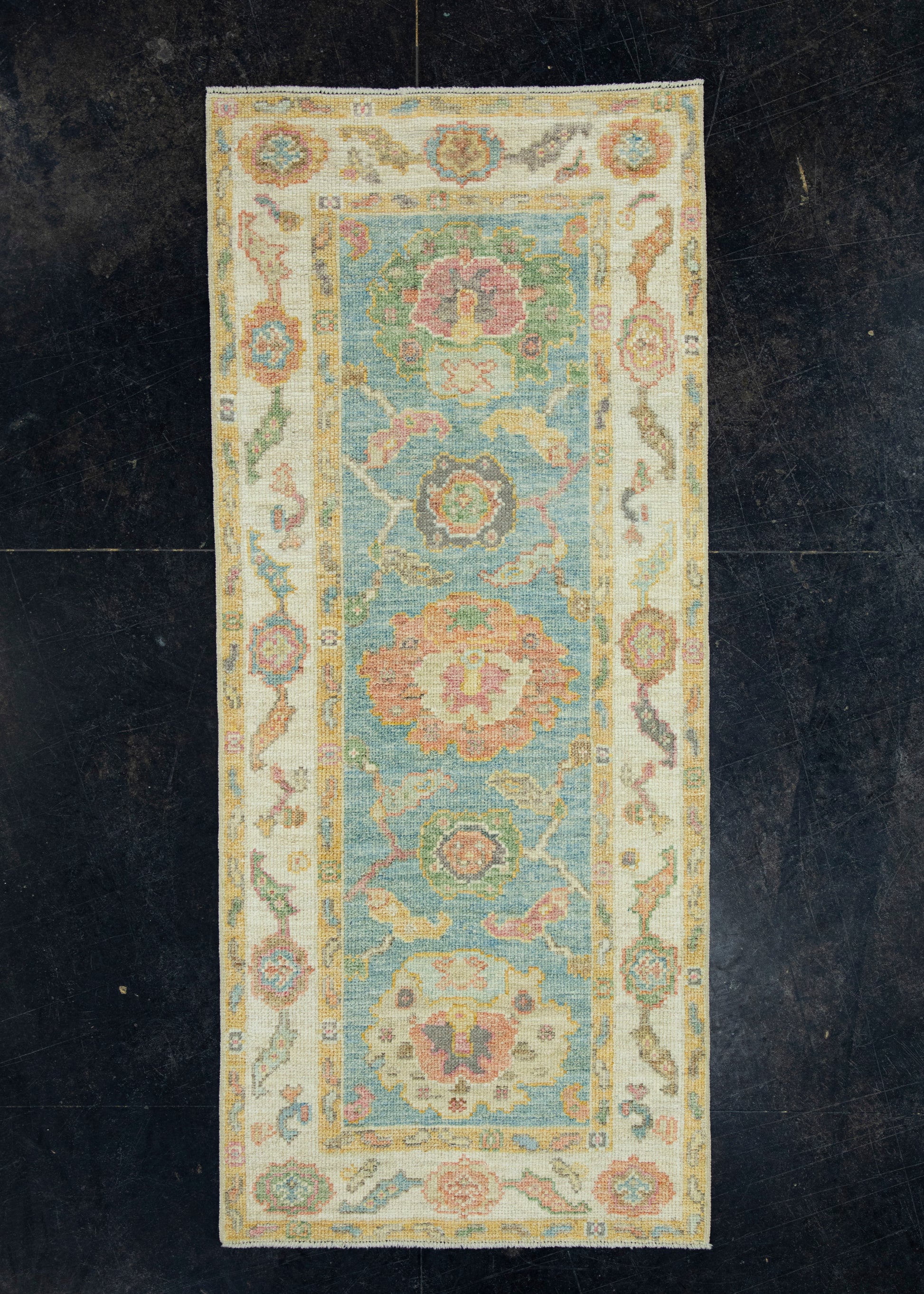 Turkish Oushak Runner Rug 2'8" x 6'2" #17423