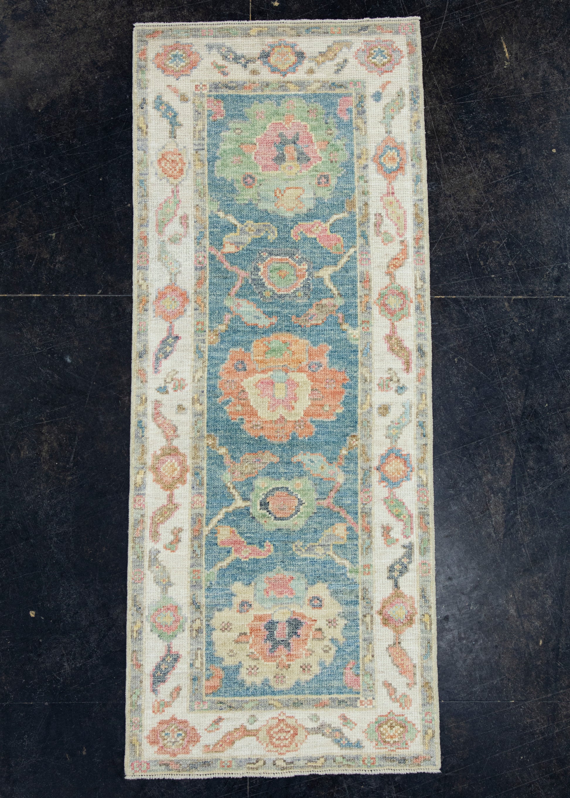 Turkish Oushak Runner Rug 2'3" x 5'8" #17274