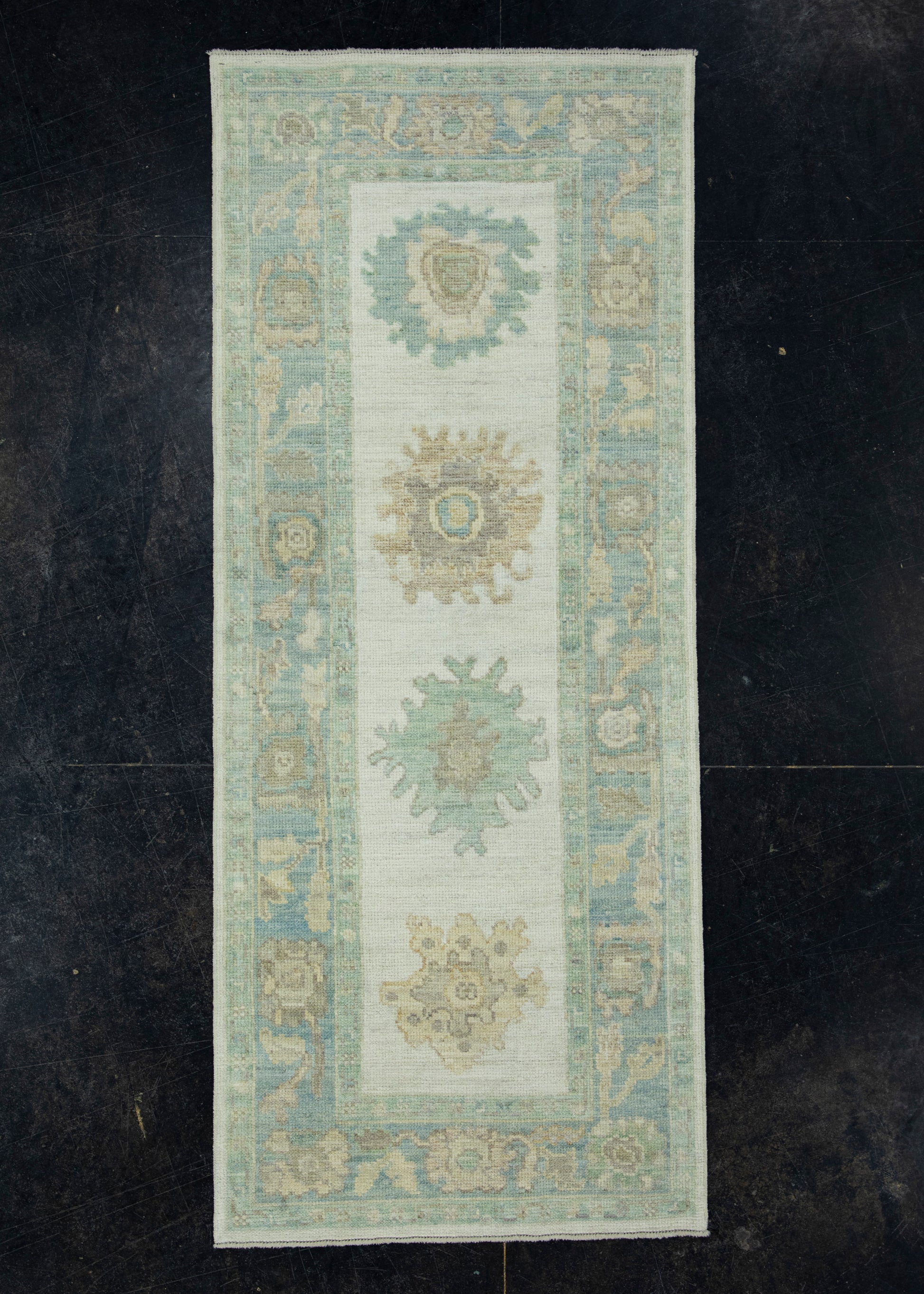 Turkish Oushak Runner Rug 2'9" x 6'8" #17511