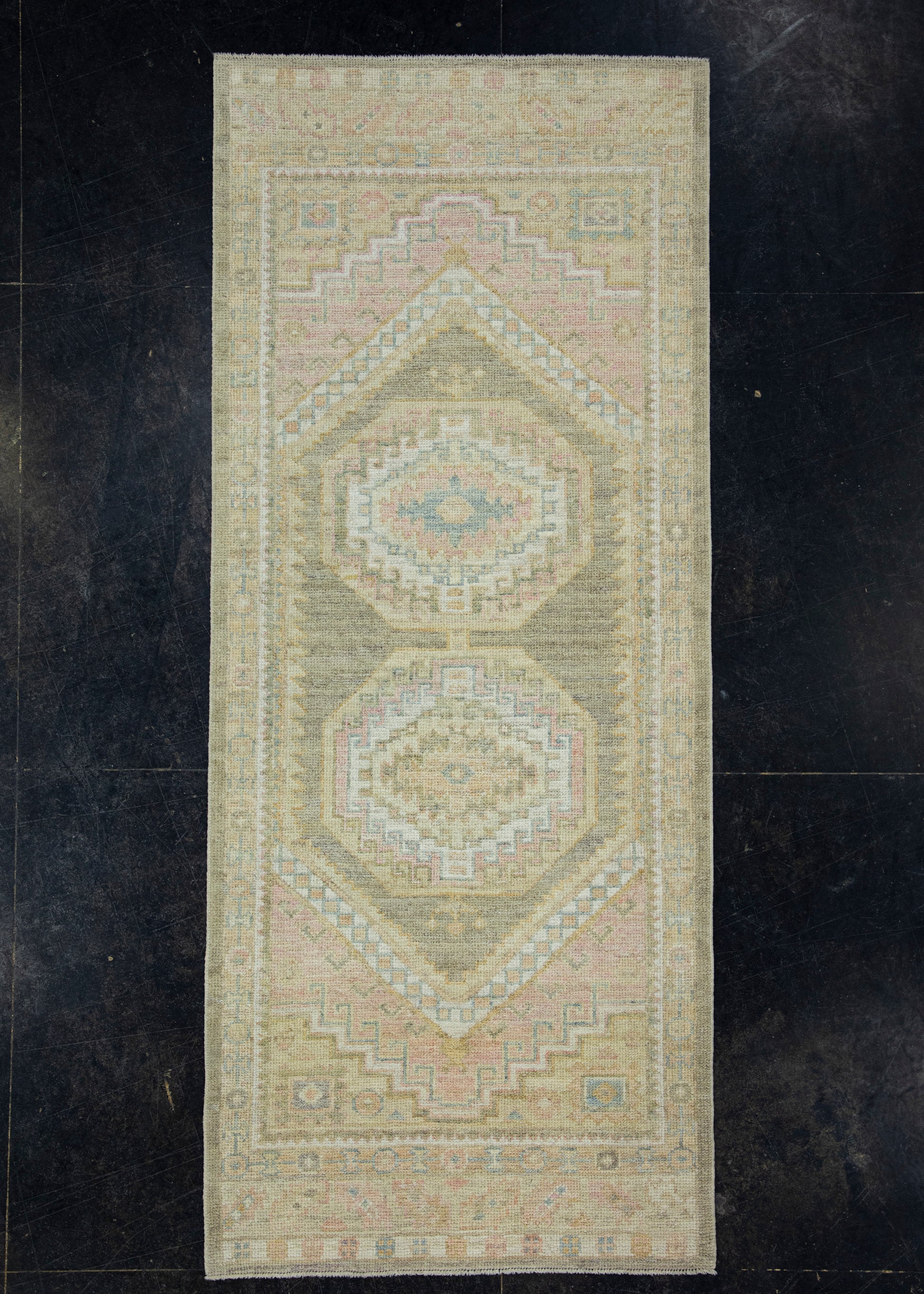 Turkish Oushak Runner Rug 3'1" x 7'5" #17500
