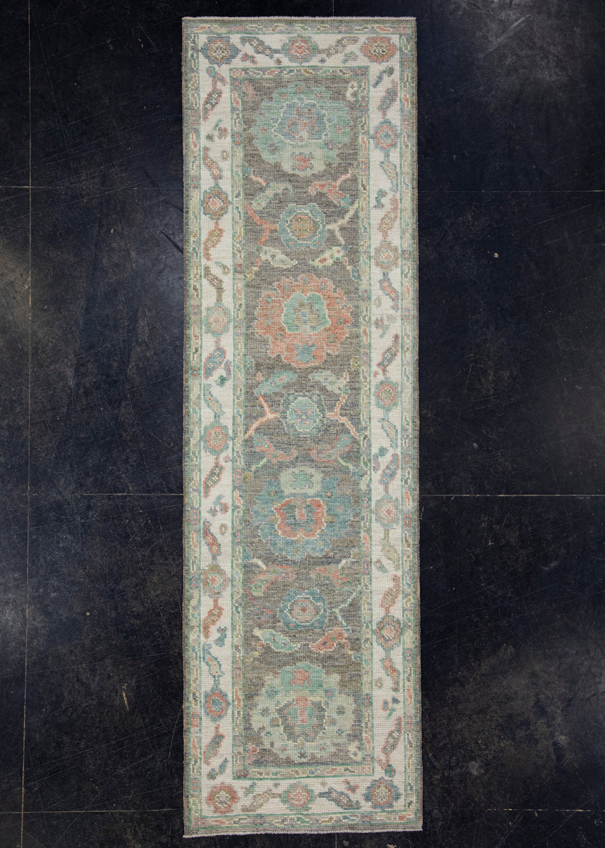 Turkish Oushak Runner Rug 2'4" x 7'10" #17550