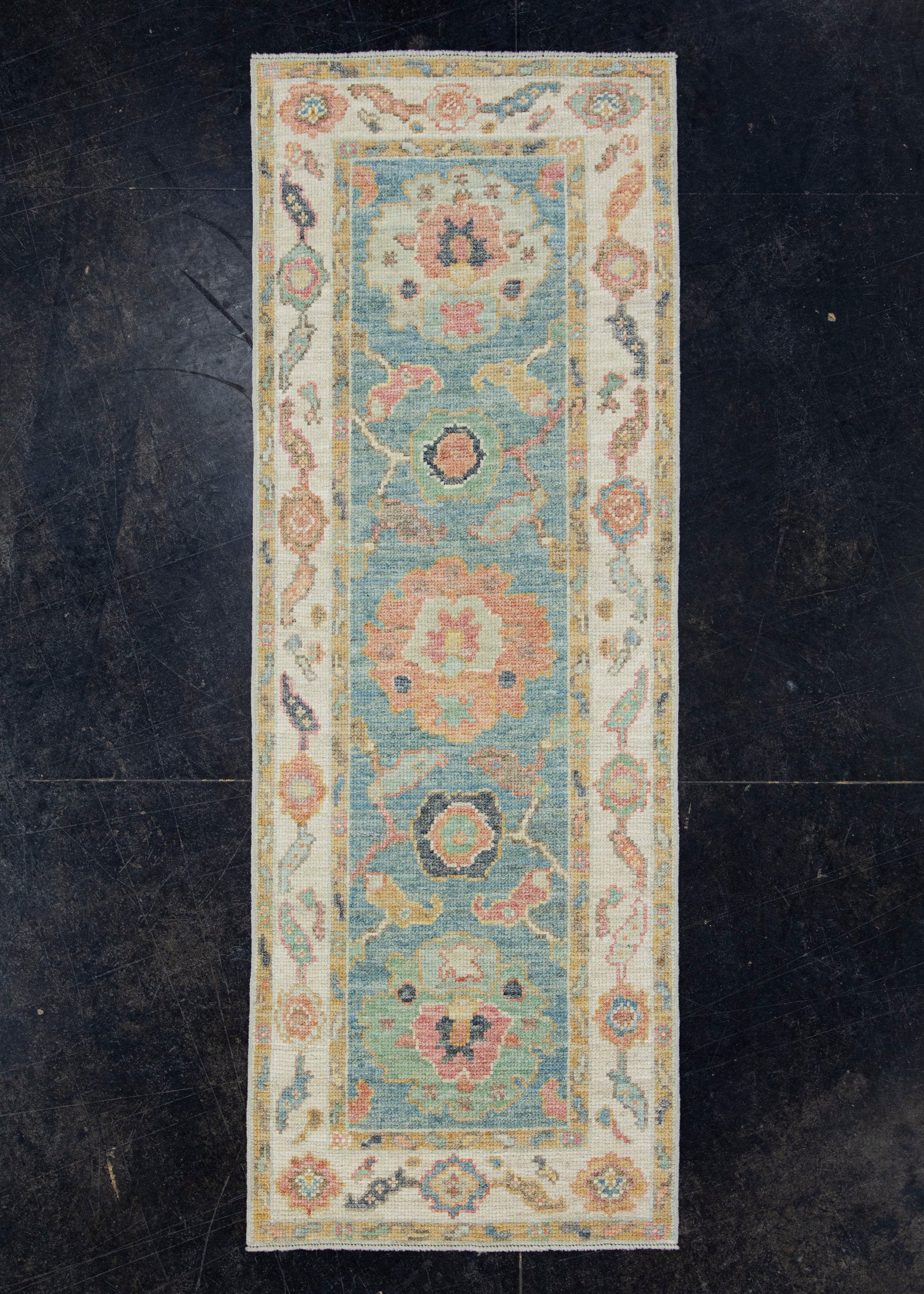 Turkish Oushak Runner Rug 2'2" x 6' #17319