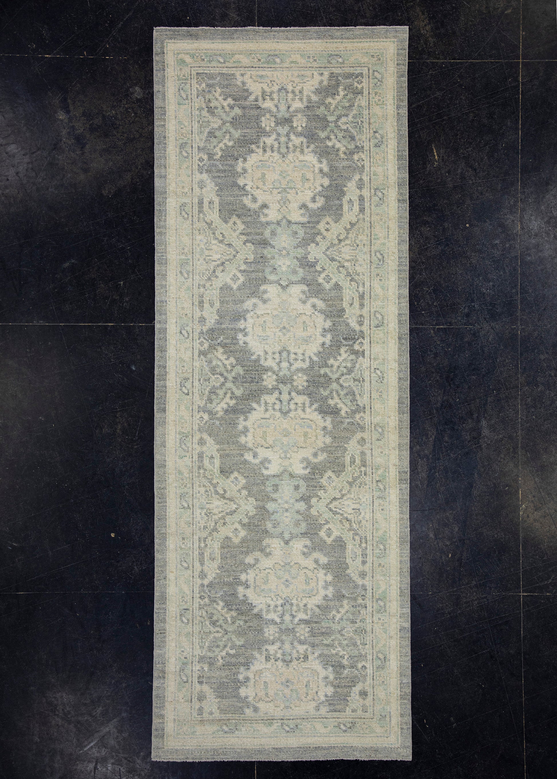 Turkish Oushak Runner Rug 2'10" x 8'2" #17383