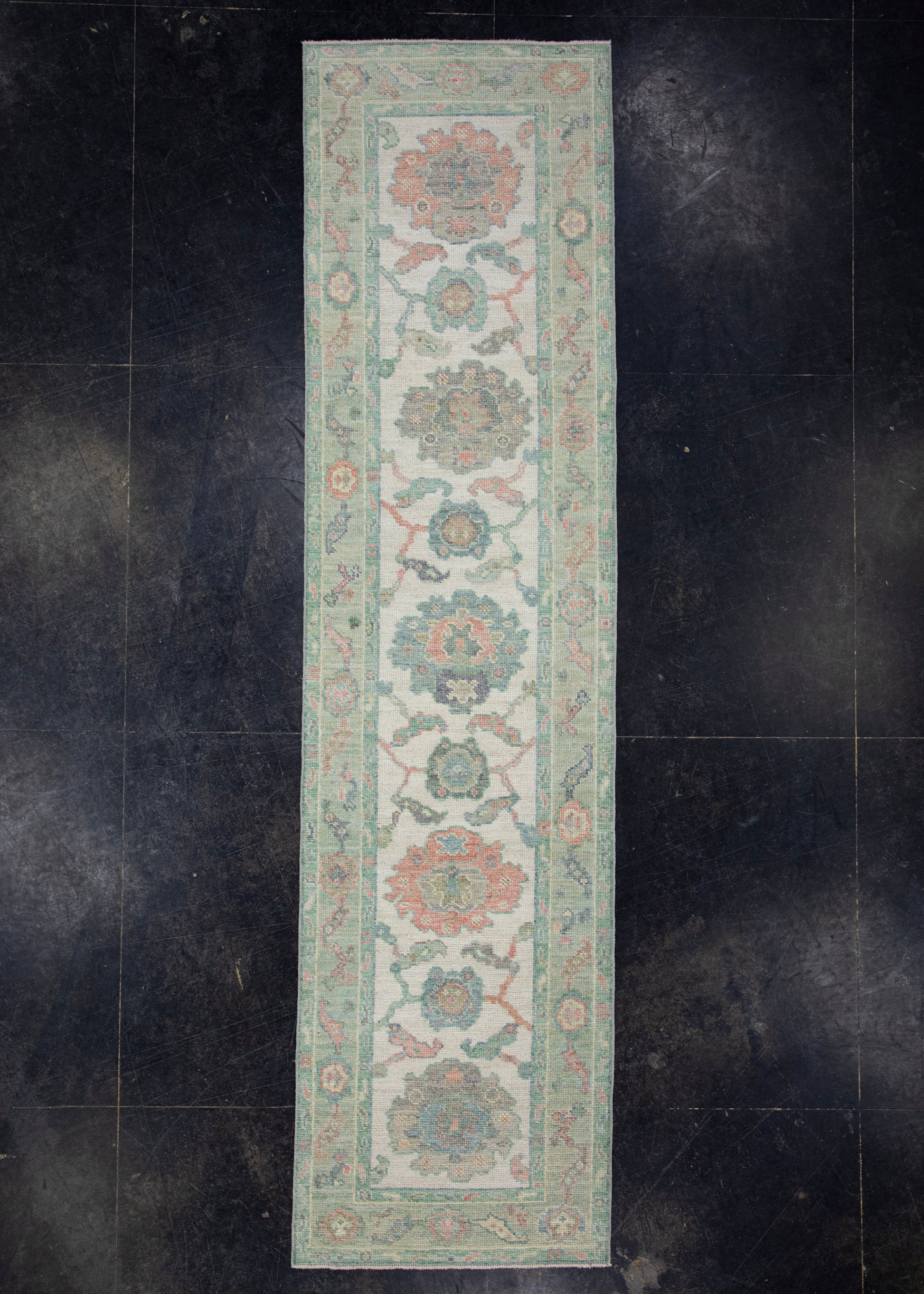 Turkish Oushak Runner Rug 2'6" x 10' #17454