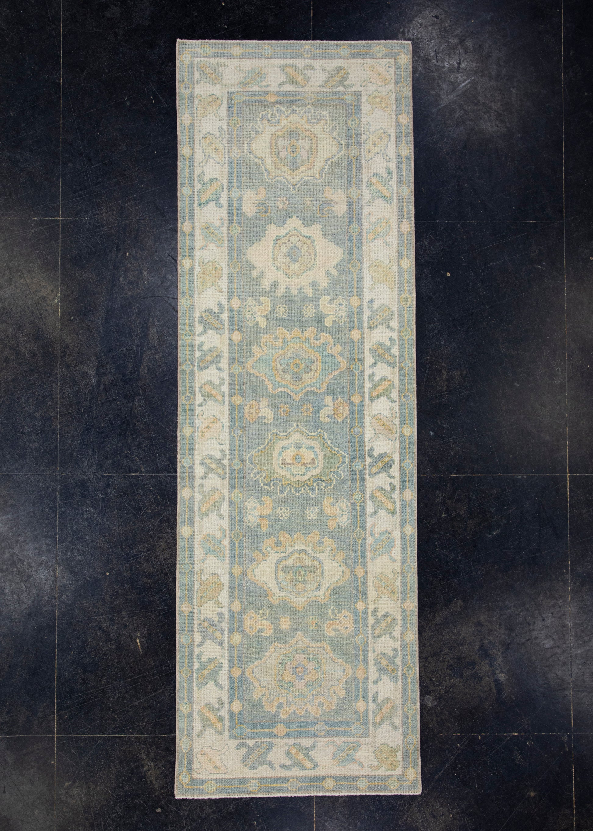 Turkish Oushak Runner Rug 2'8" x 8'10" #17140