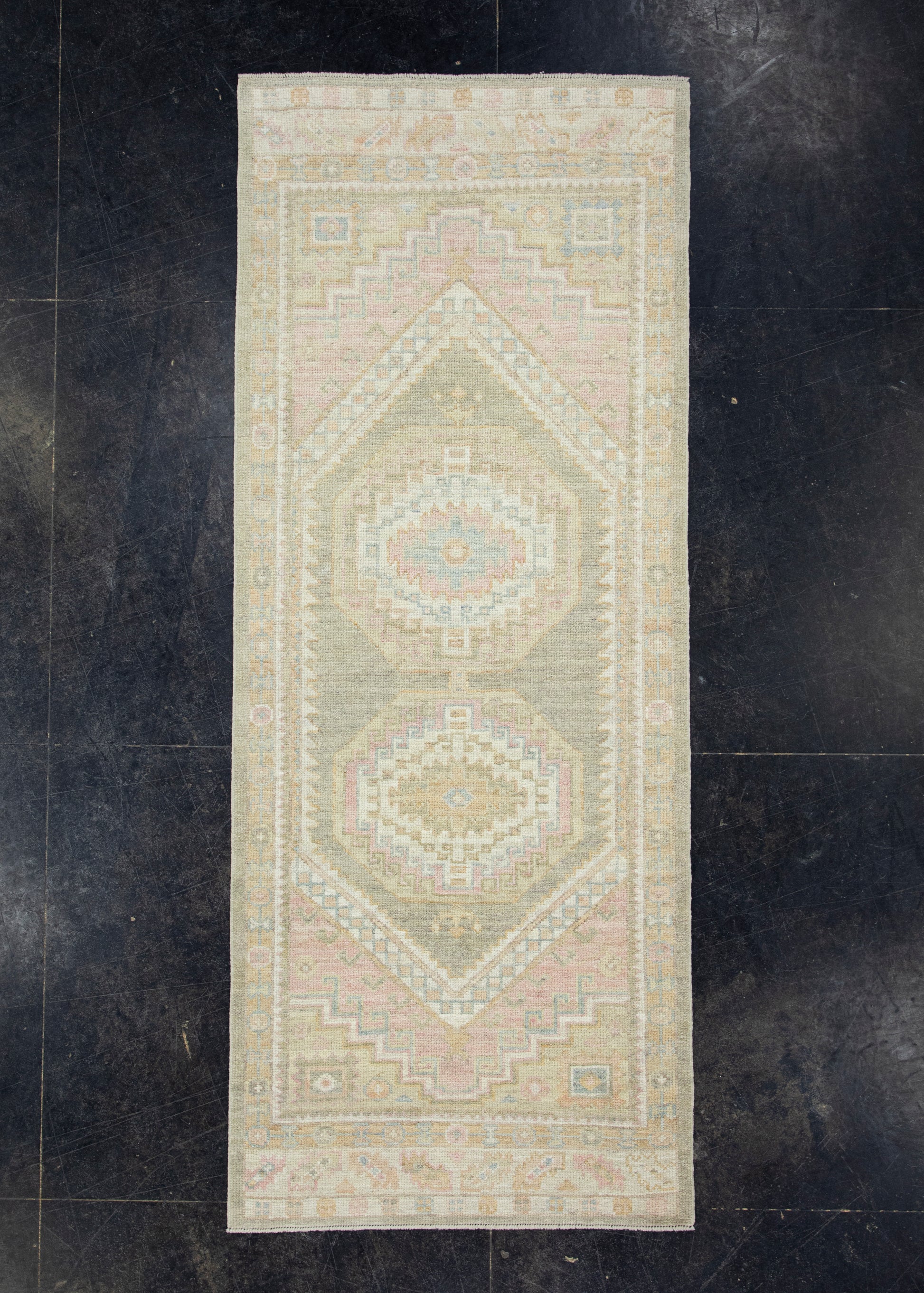 Turkish Oushak Runner Rug 3' x 7'8" #17503