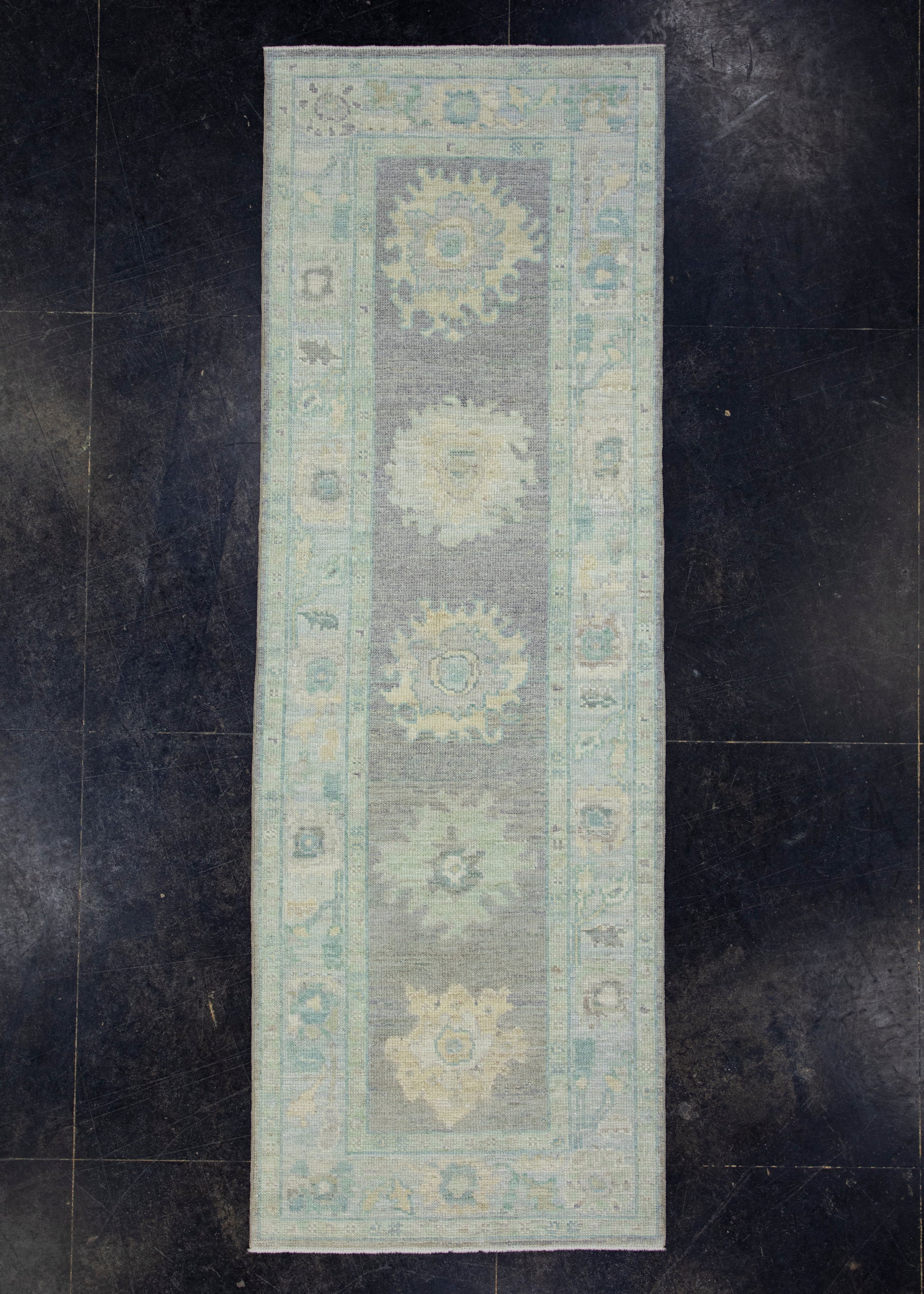 Turkish Oushak Runner Rug 2'11" x 8'7" #17451