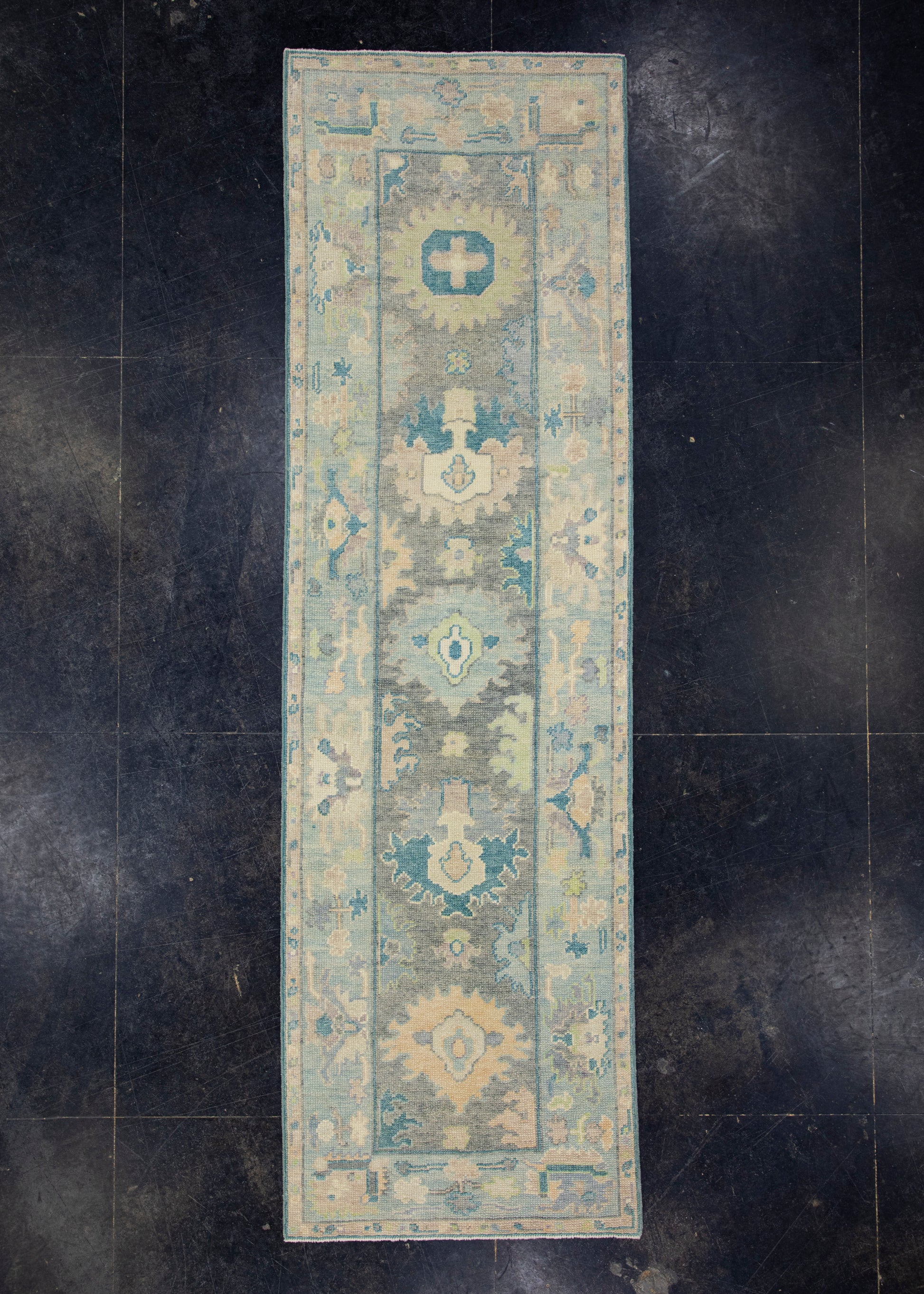 Turkish Oushak Runner Rug 2'9" x 9'5" #17211