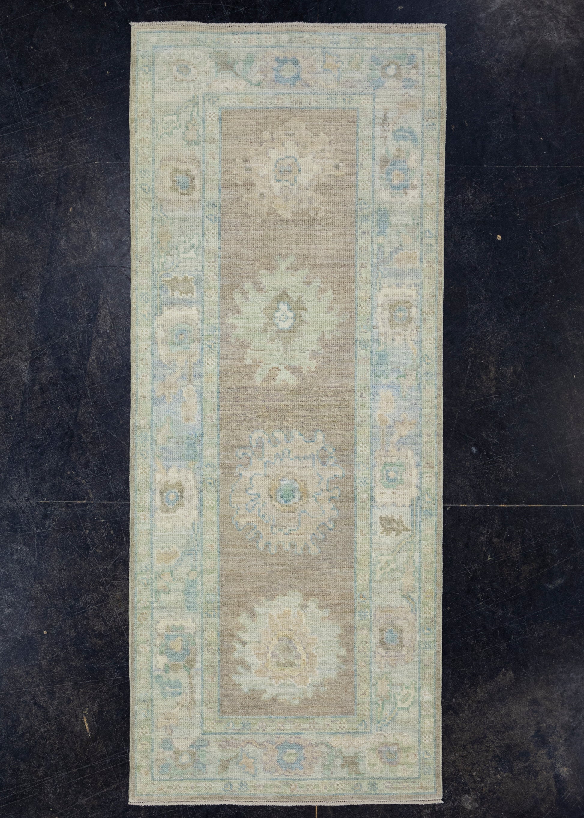 Turkish Oushak Runner Rug 2'9" x 6'10" #17531