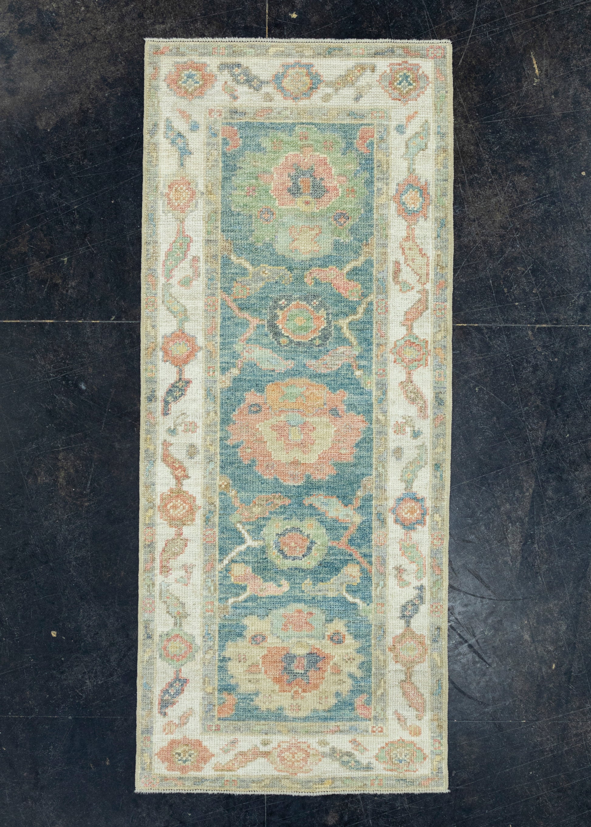 Turkish Oushak Runner Rug 2'4" x 5'8" #17449