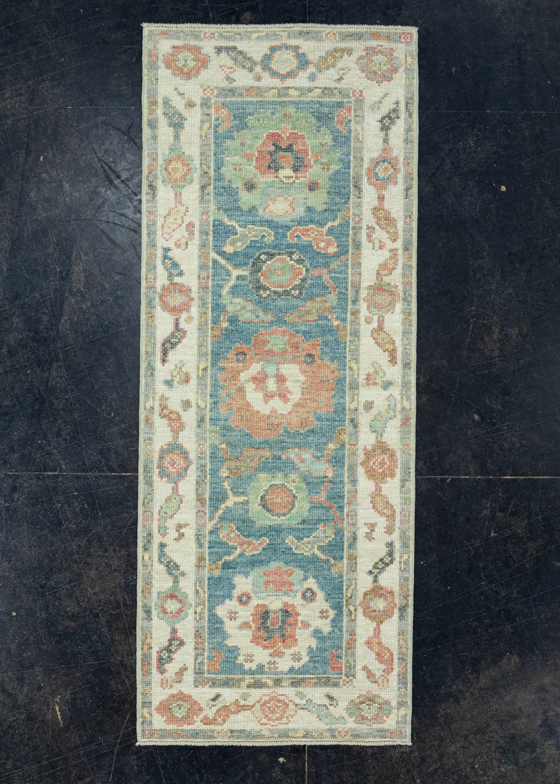 Turkish Oushak Runner Rug 2'3" x 5'10" #17551