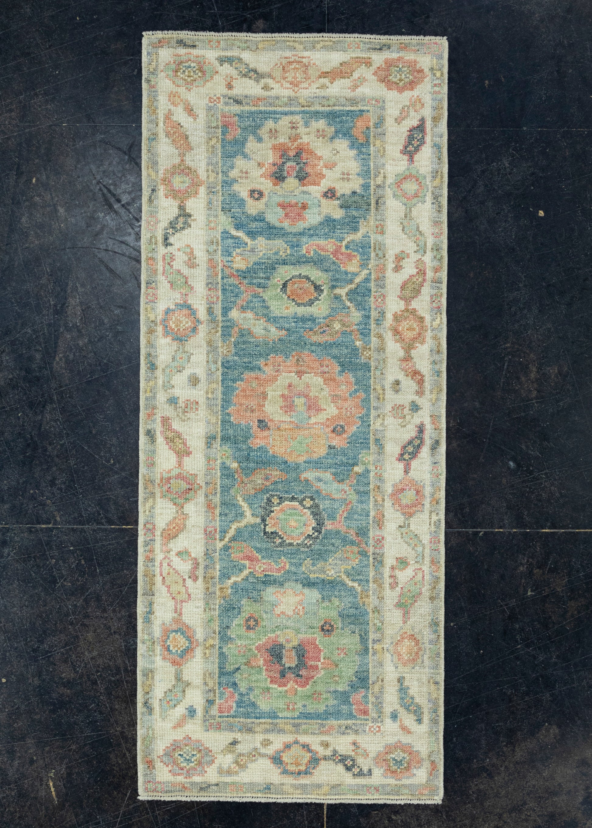 Turkish Oushak Runner Rug 2'3" x 5'8" #17239