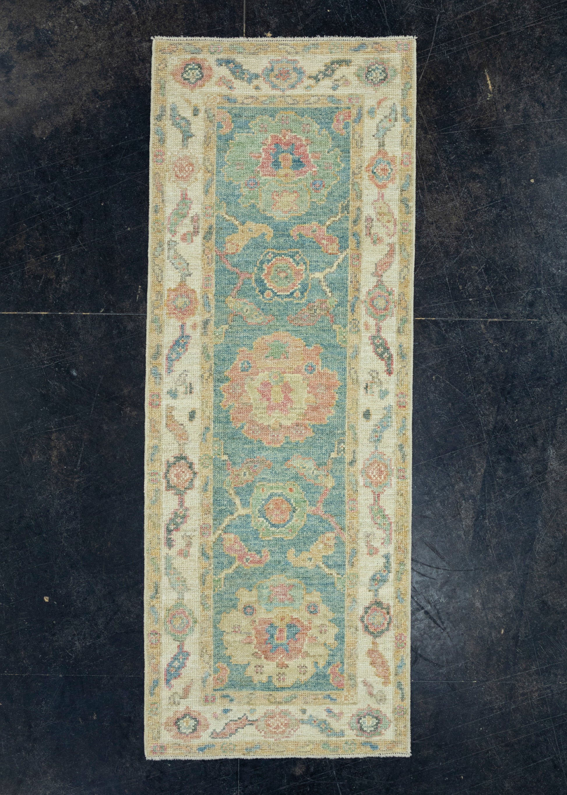 Turkish Oushak Runner Rug 2'3" x 5'11" #17529