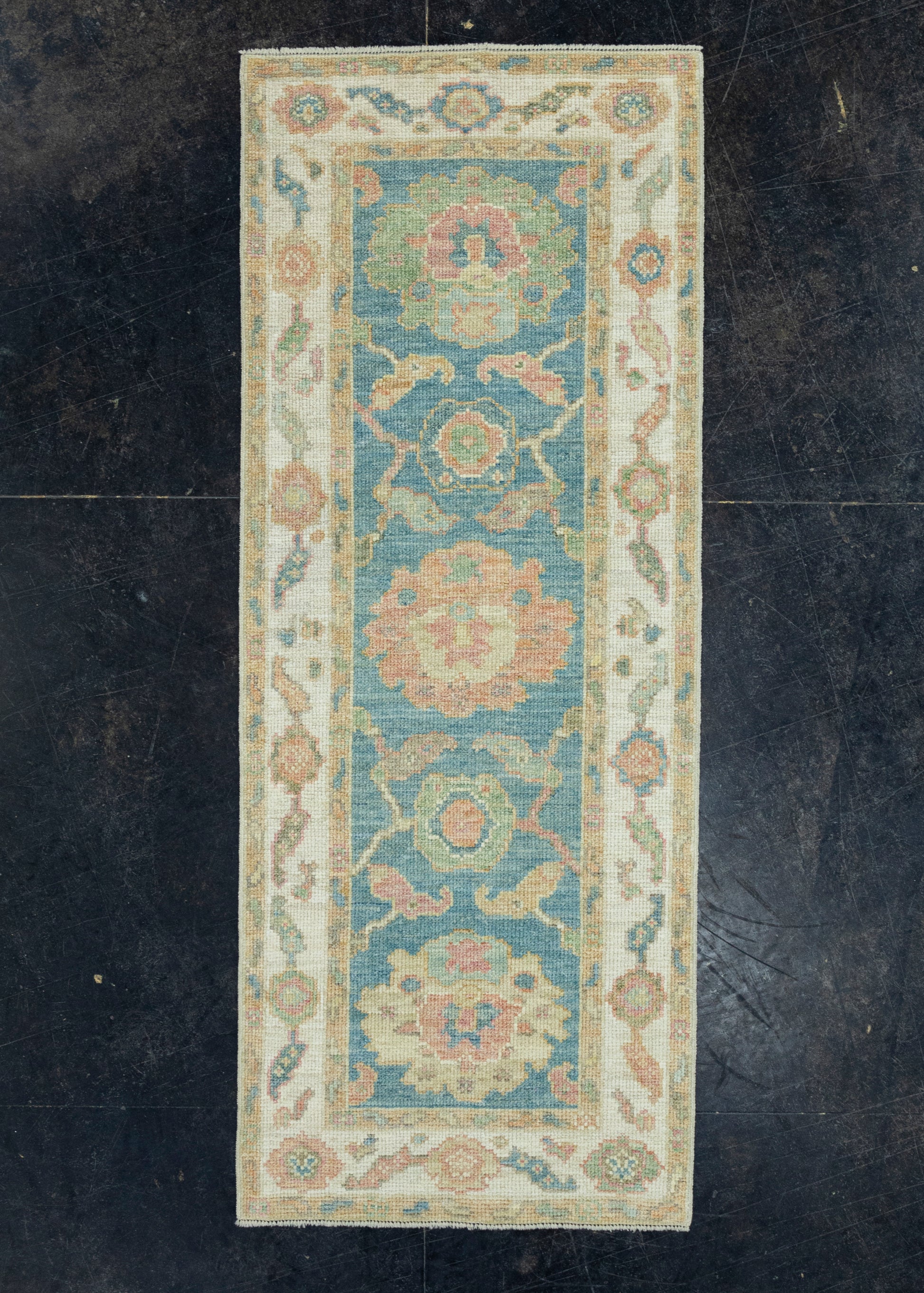 Turkish Oushak Runner Rug 2'3" x 5'9" #17255