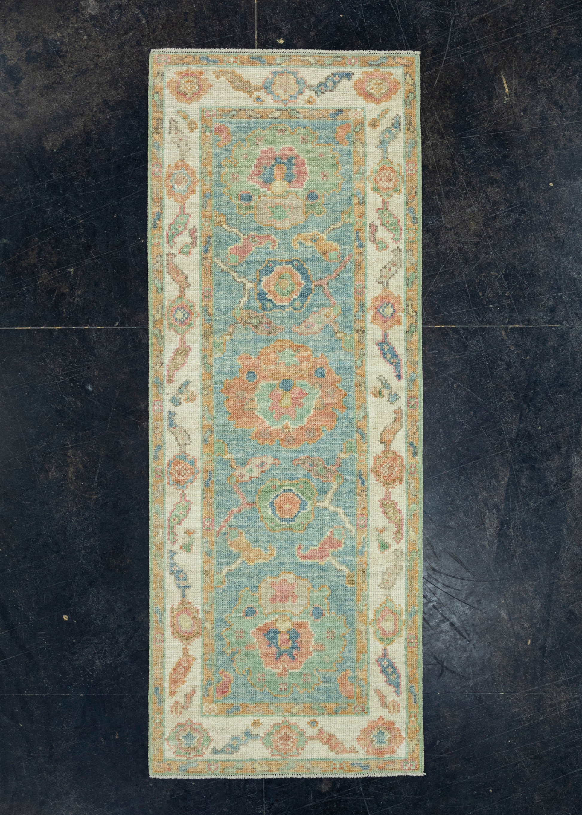 Turkish Oushak Runner Rug 2'3" x 5'11" #17231