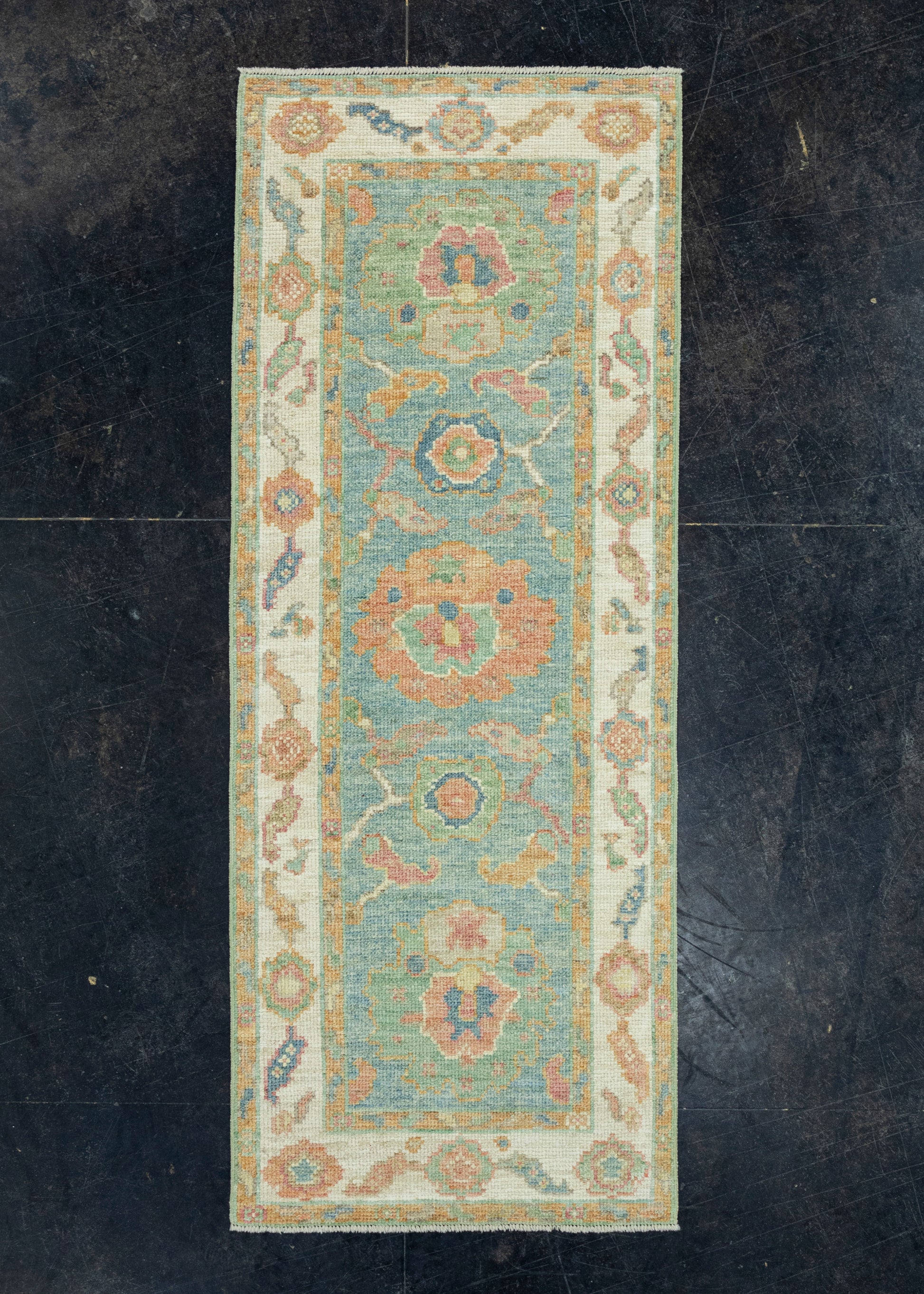 Turkish Oushak Runner Rug 2'3" x 5'11" #17506