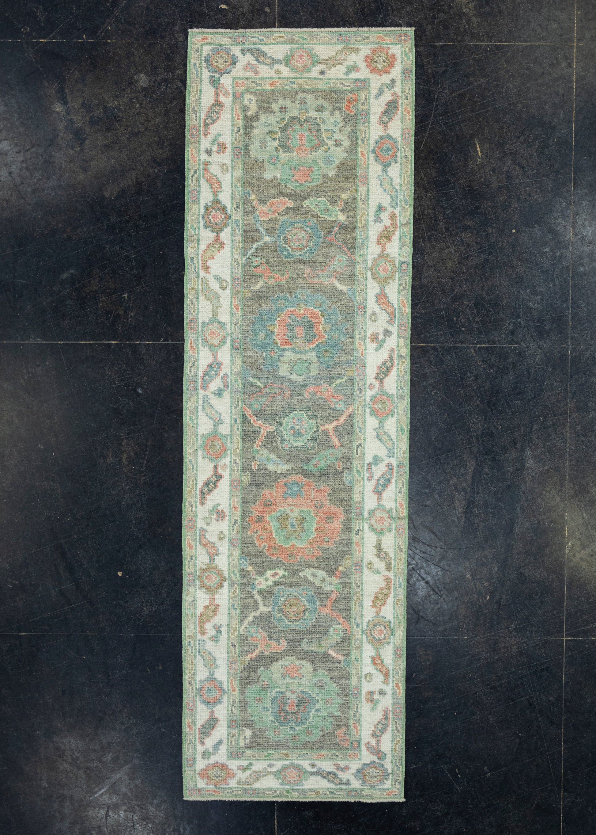 Turkish Oushak Runner Rug 2'4" x 7'10" #17549