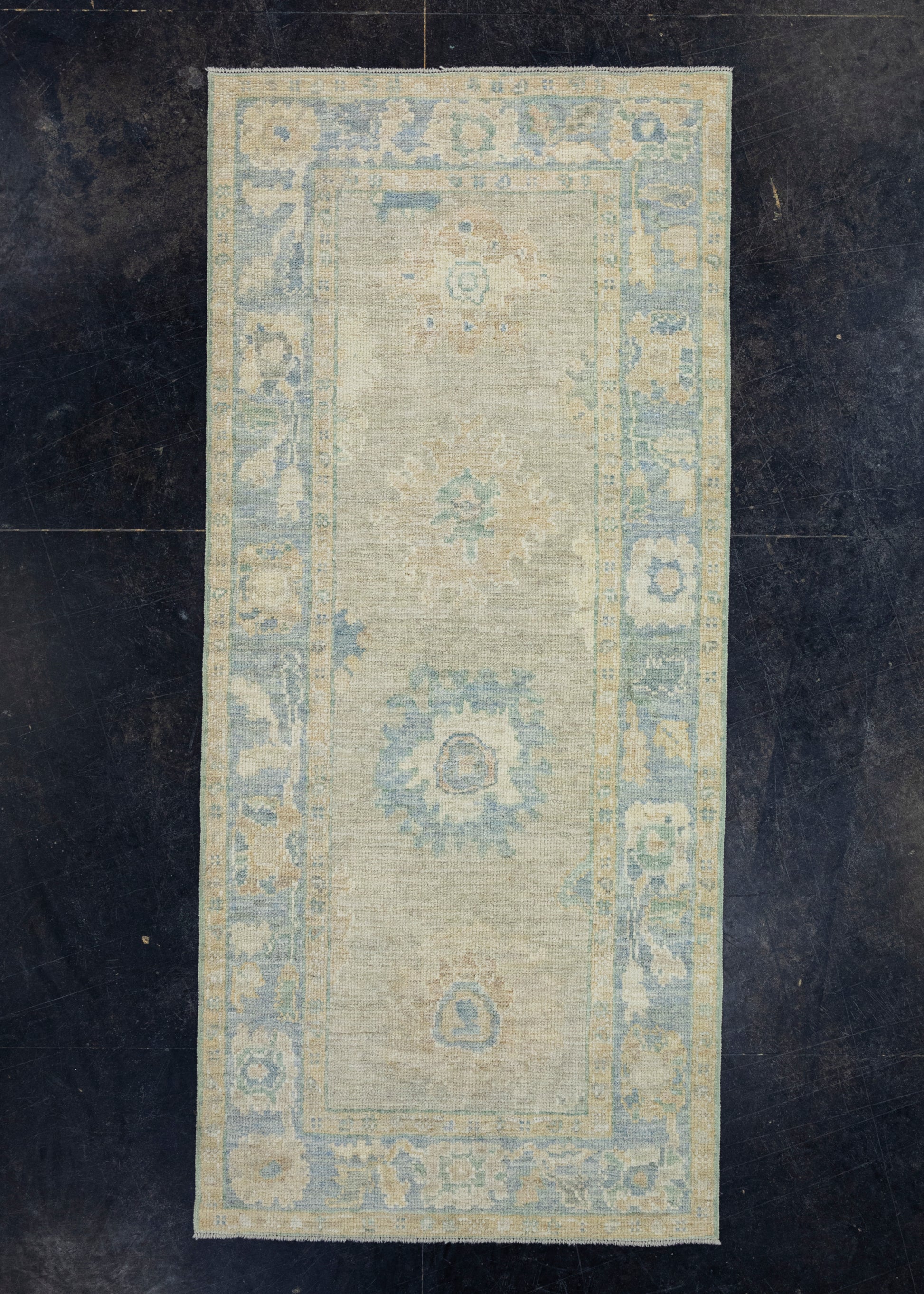 Turkish Oushak Runner Rug 3' x 6'9" #17303