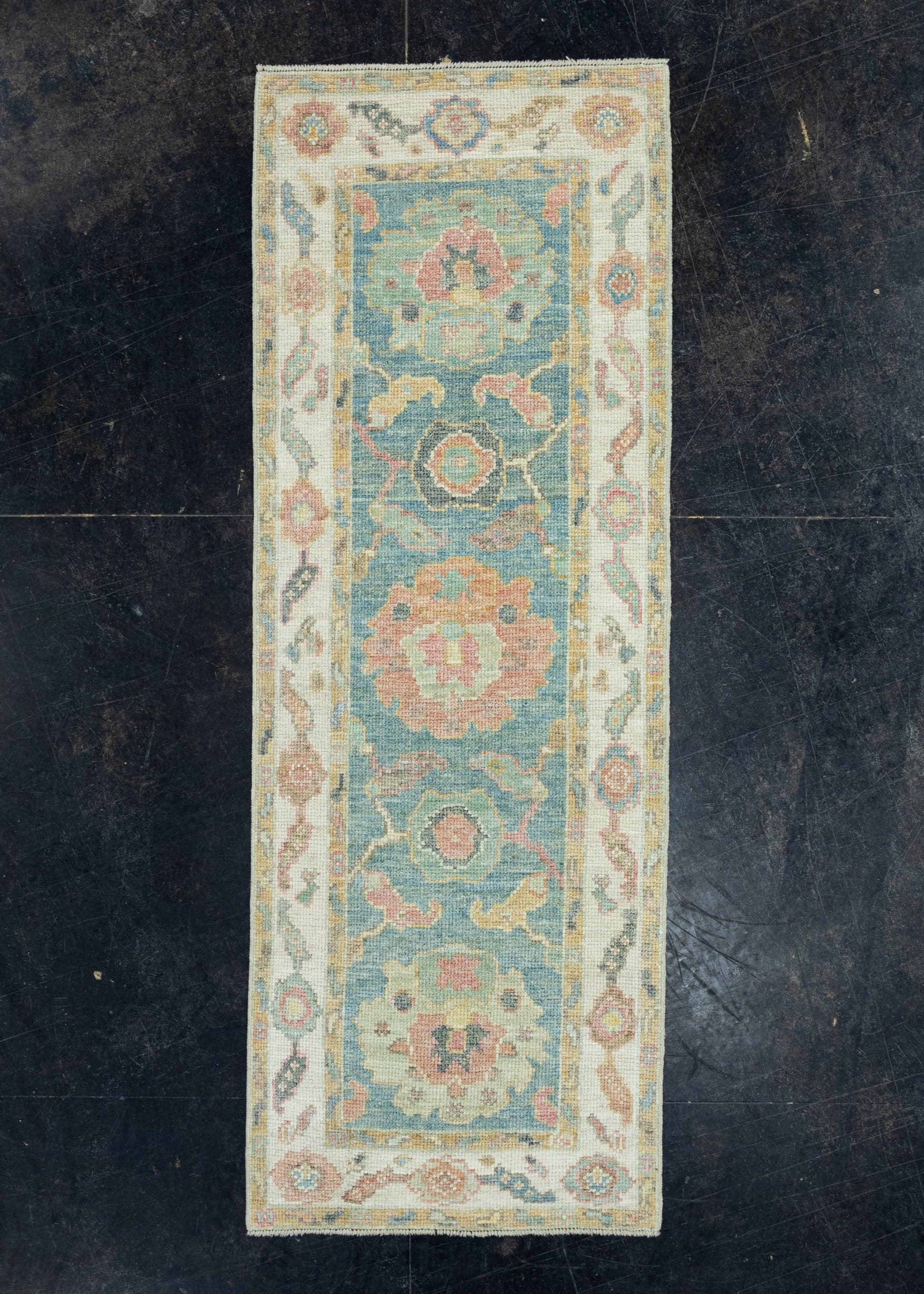 Turkish Oushak Runner Rug 2'1" x 5'11" #17277