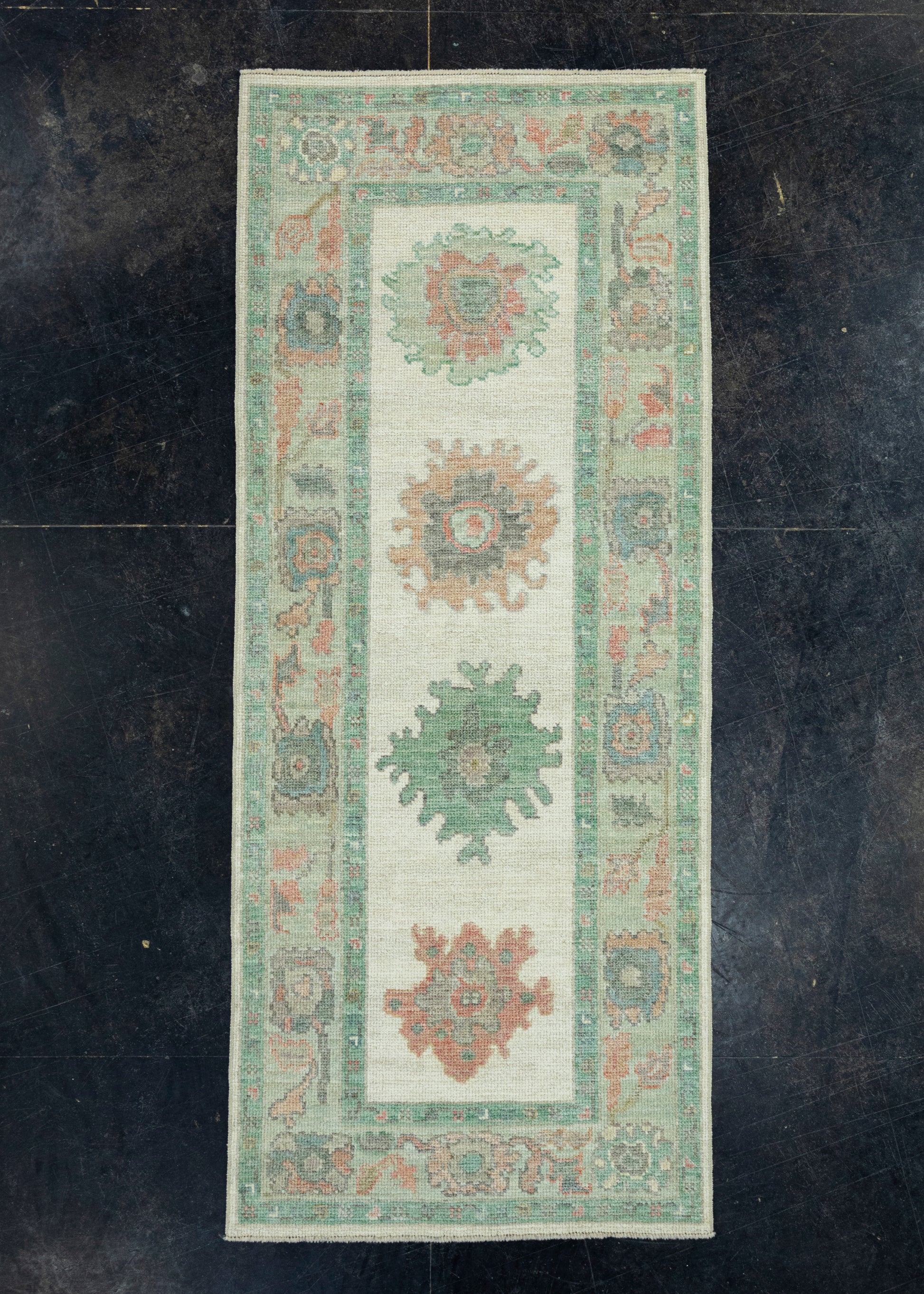 Turkish Oushak Runner Rug 2'9" x 6'8" #17545