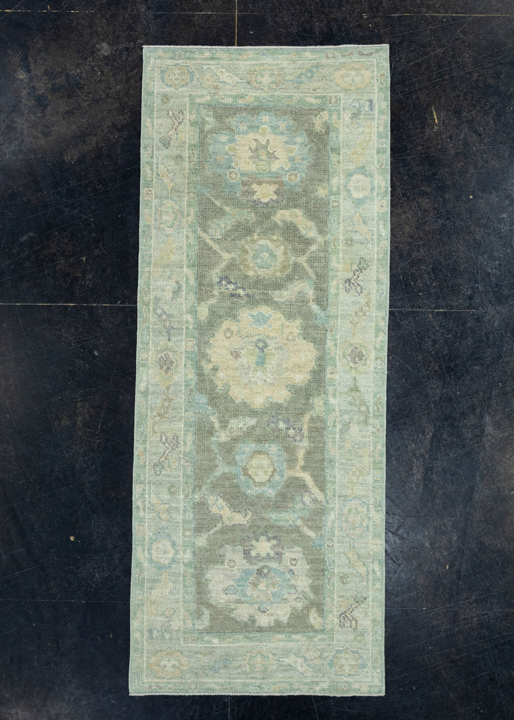 Turkish Oushak Runner Rug 2'6" x 6'7" #17546
