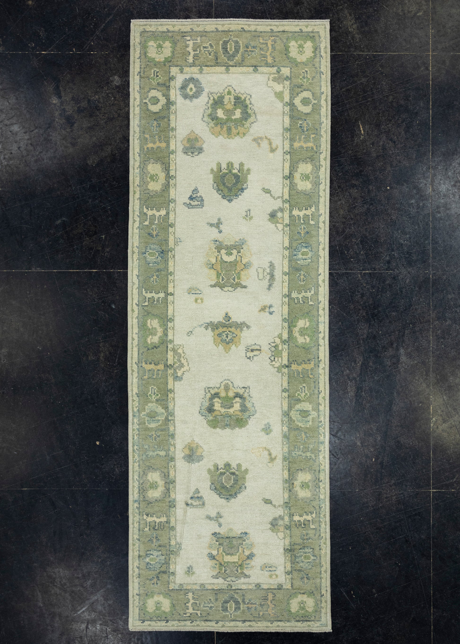 Turkish Oushak Runner Rug 2'9" x 8'4" #17550