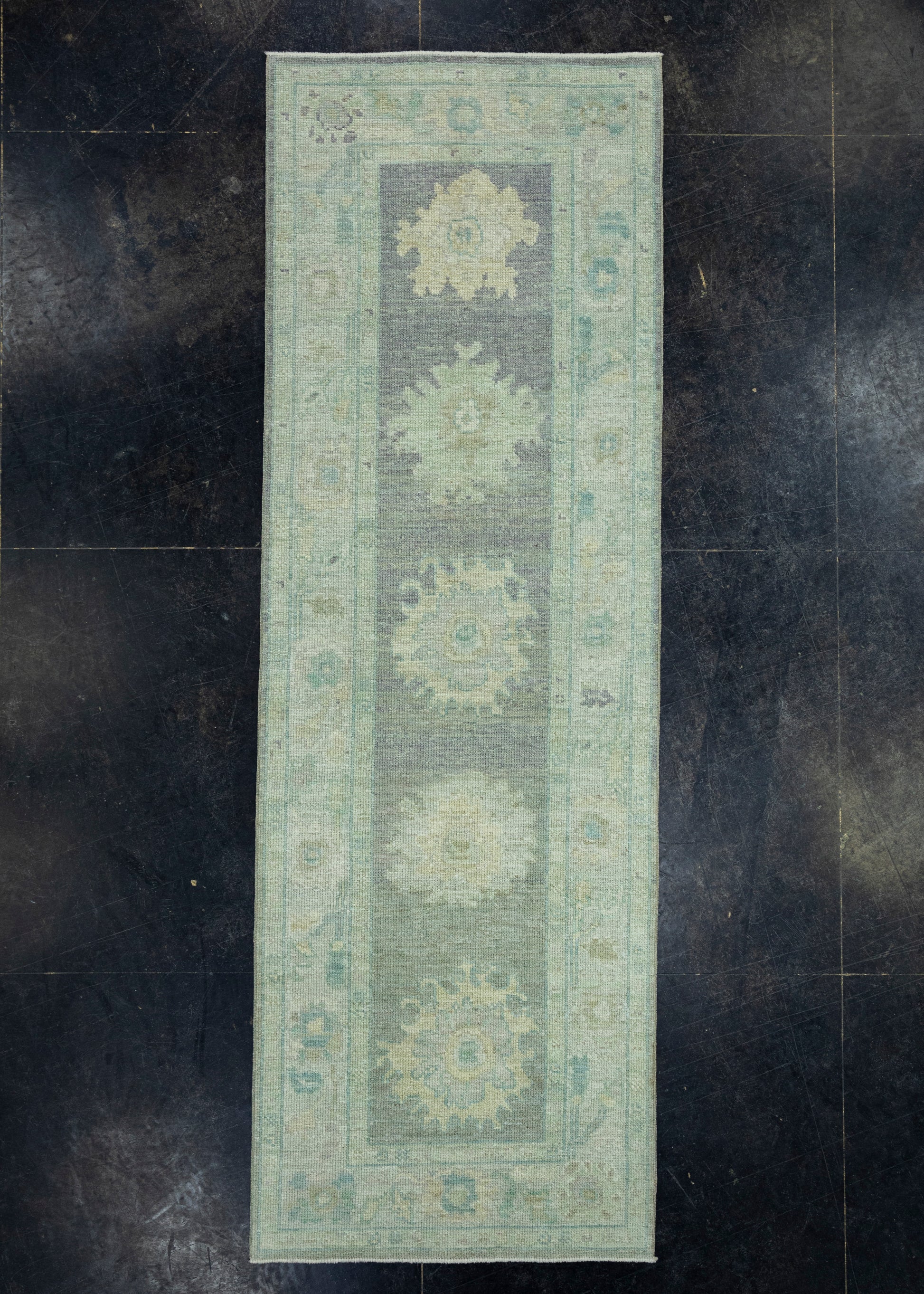 Turkish Oushak Runner Rug 2'10" x 8'7" #17452