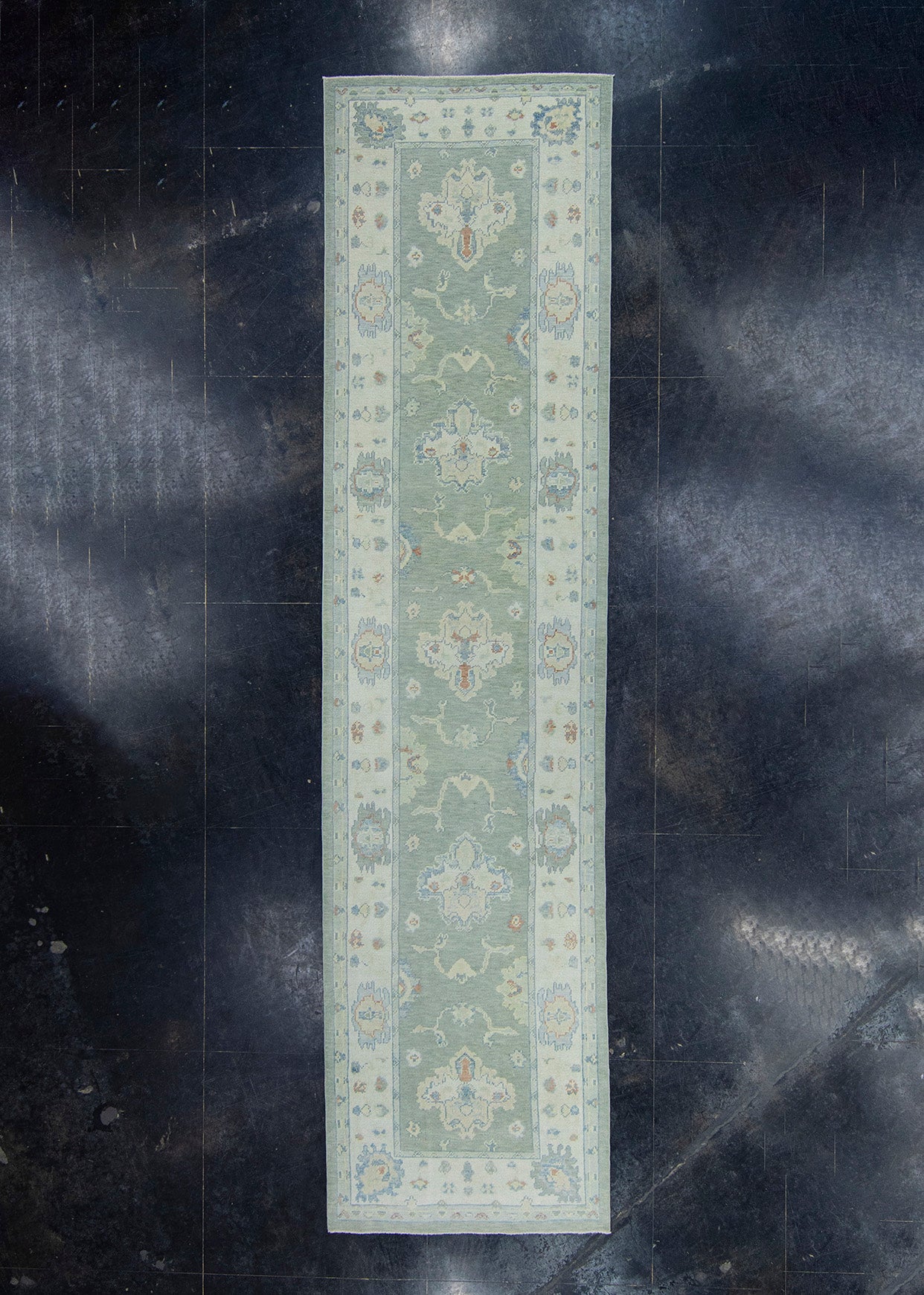 Turkish Oushak Runner Rug 3'9" x 15'3" #17162