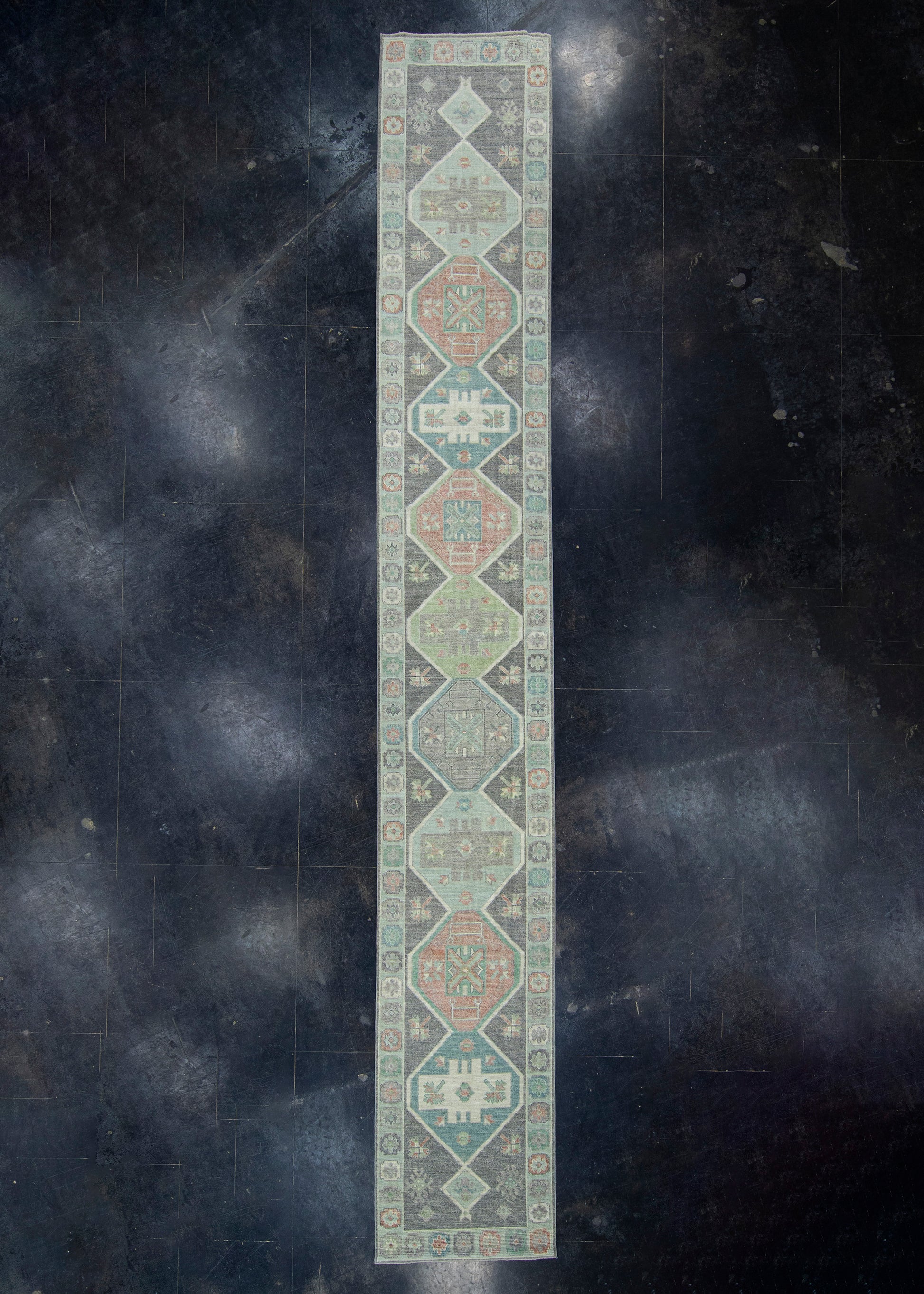 Turkish Oushak Runner Rug 2'11" x 20'3" #17368