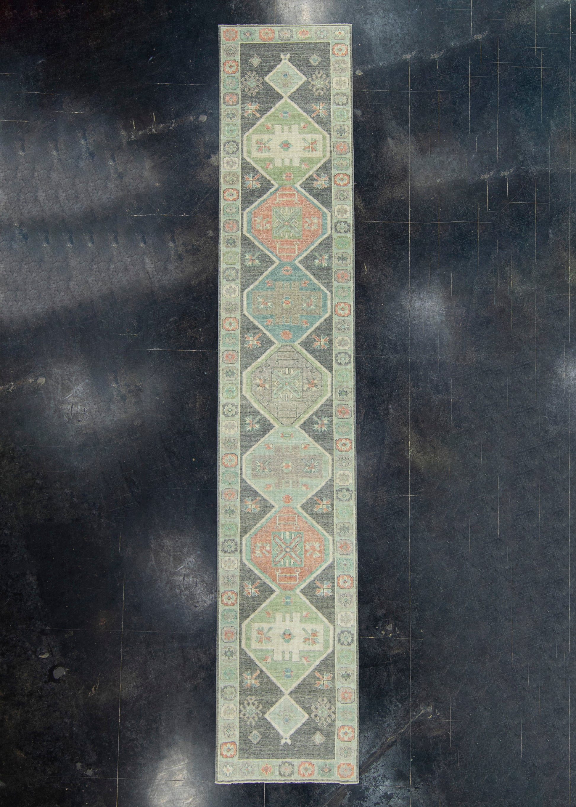 Turkish Oushak Runner Rug 3' x 16'5" #17241