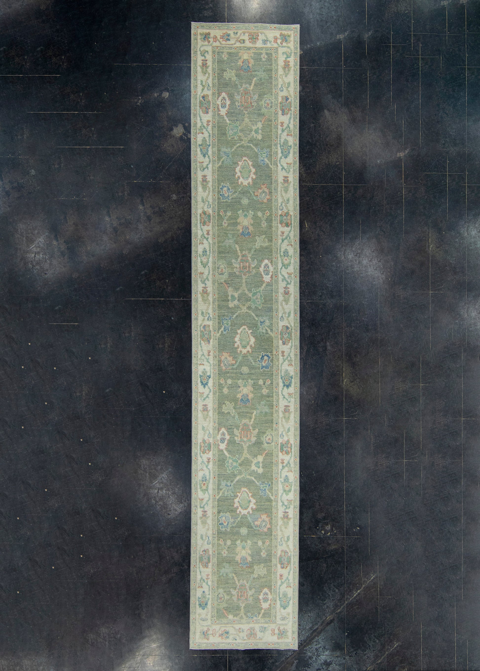 Turkish Oushak Runner Rug 2'9" x 15'10" #17846
