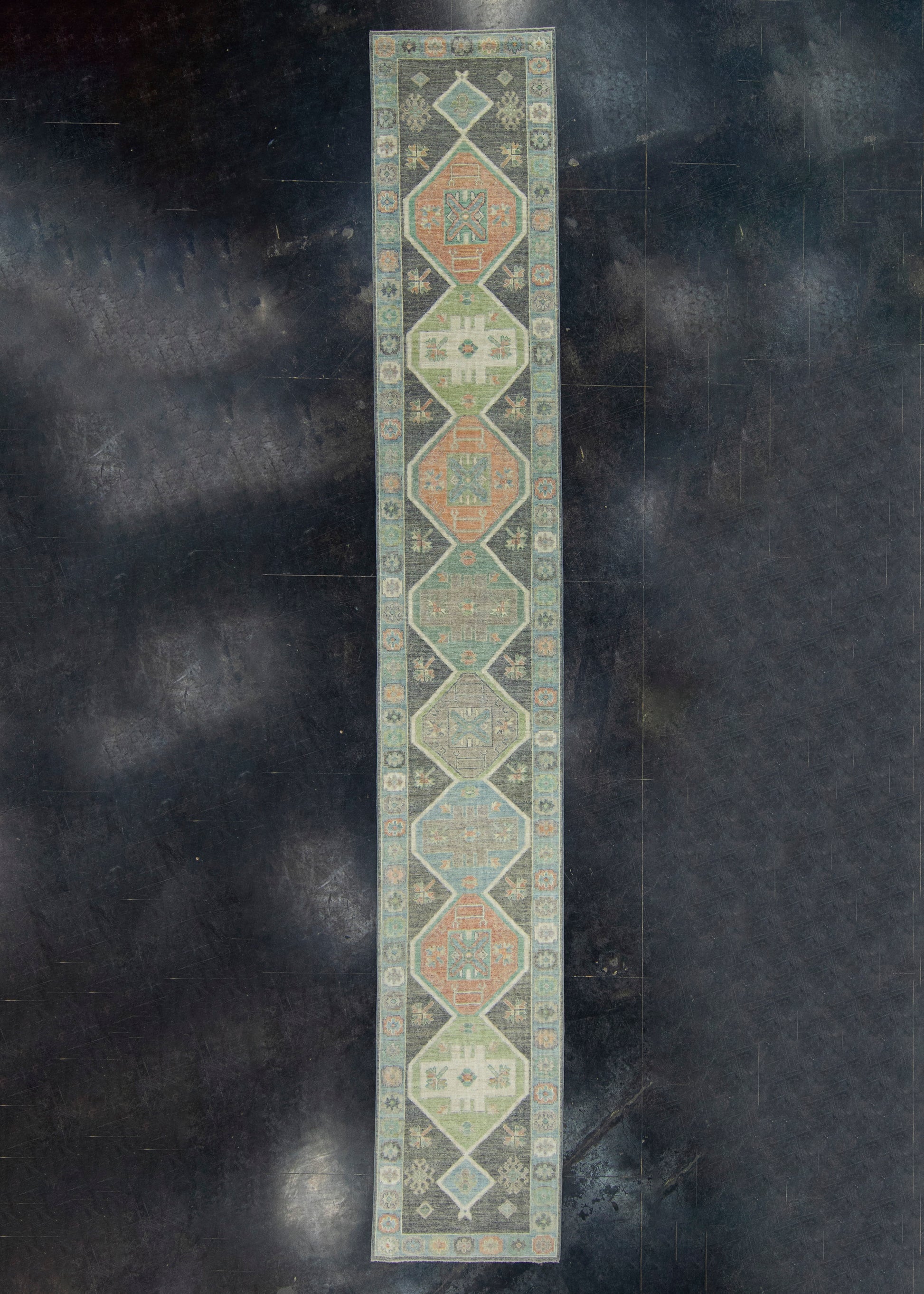 Turkish Oushak Runner Rug 2'10" x 18'8" #17229