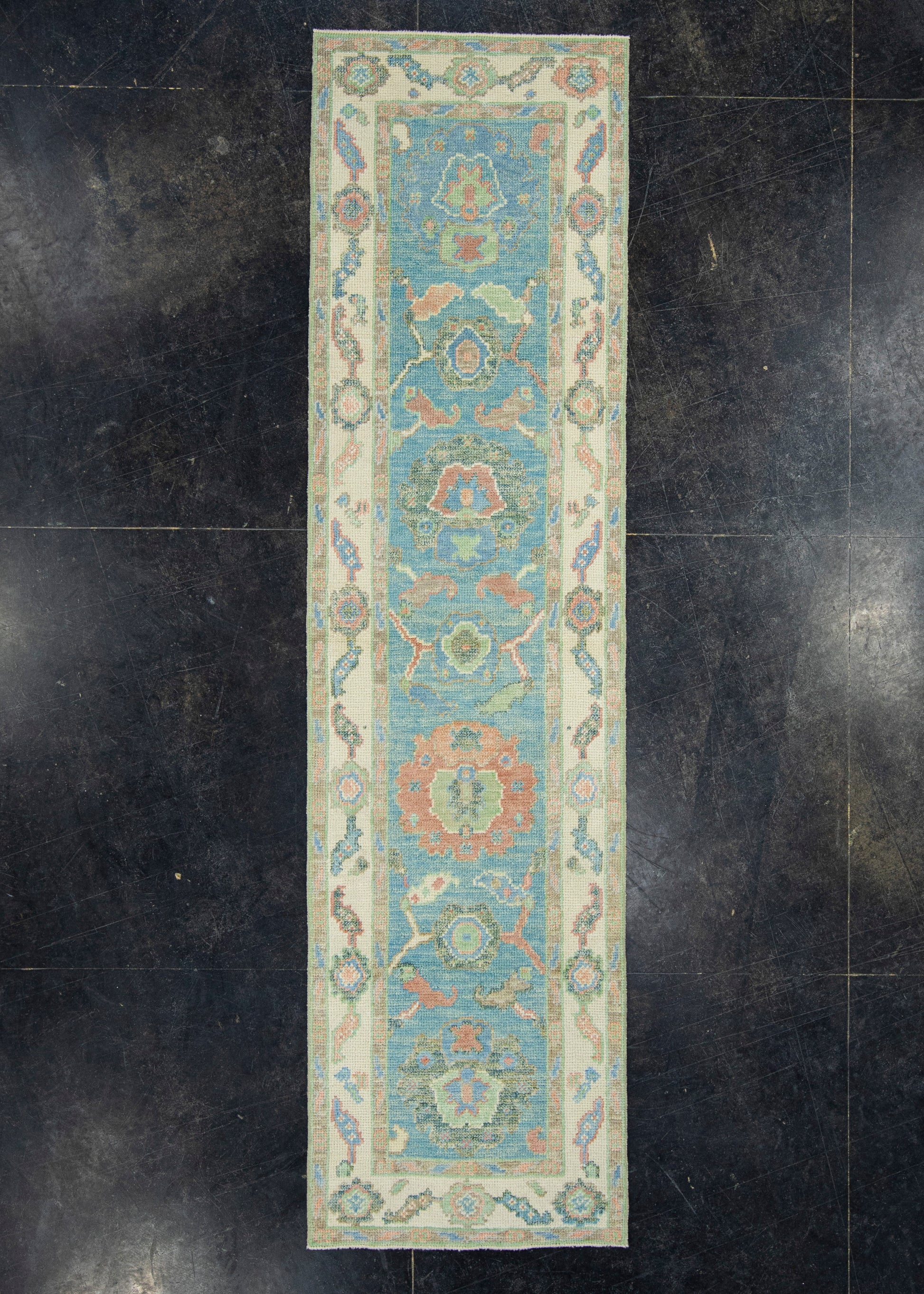 Turkish Oushak Runner Rug 2'2" x 8'3" #17166