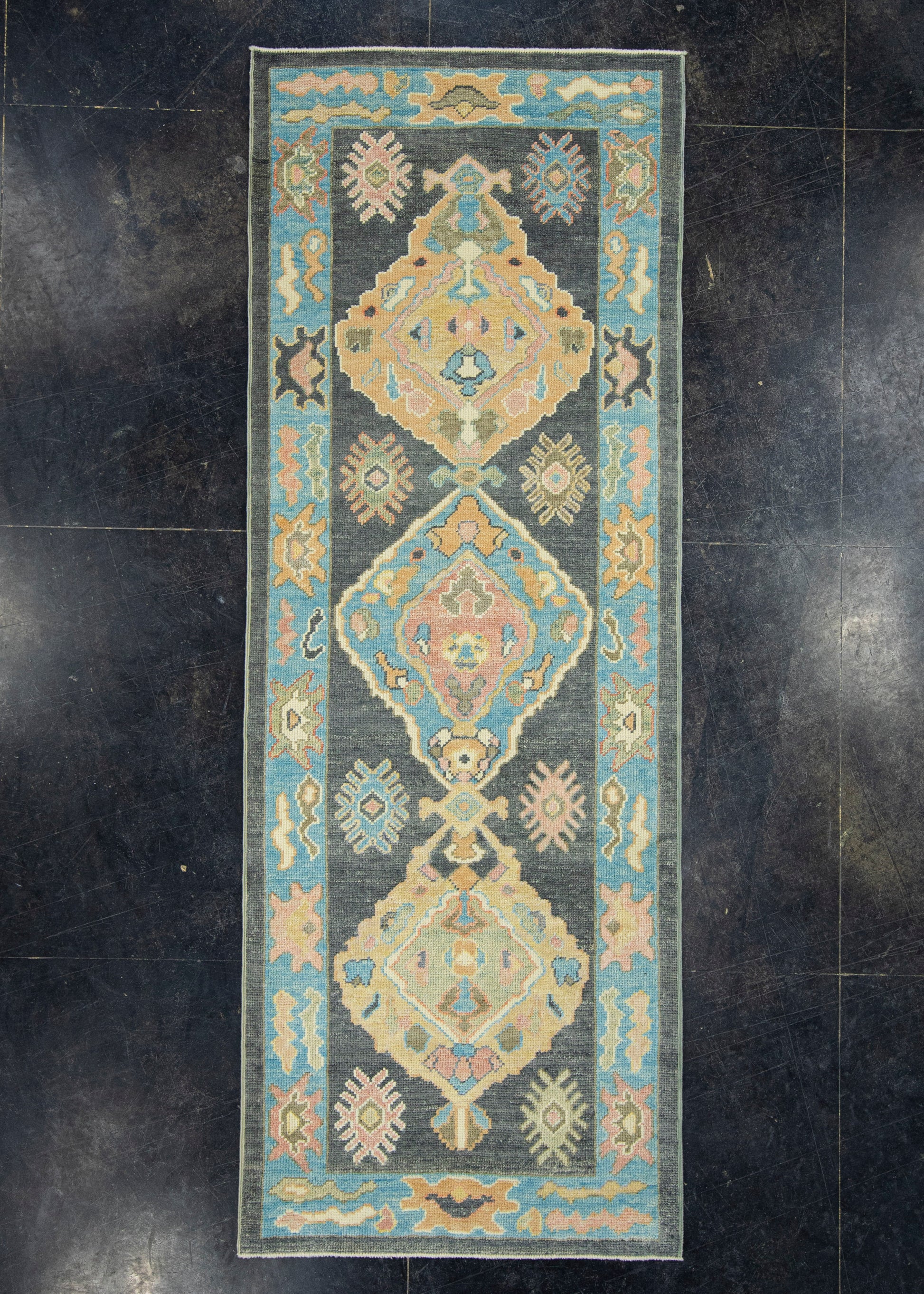 Turkish Oushak Runner Rug 3' x 8'5" #17186