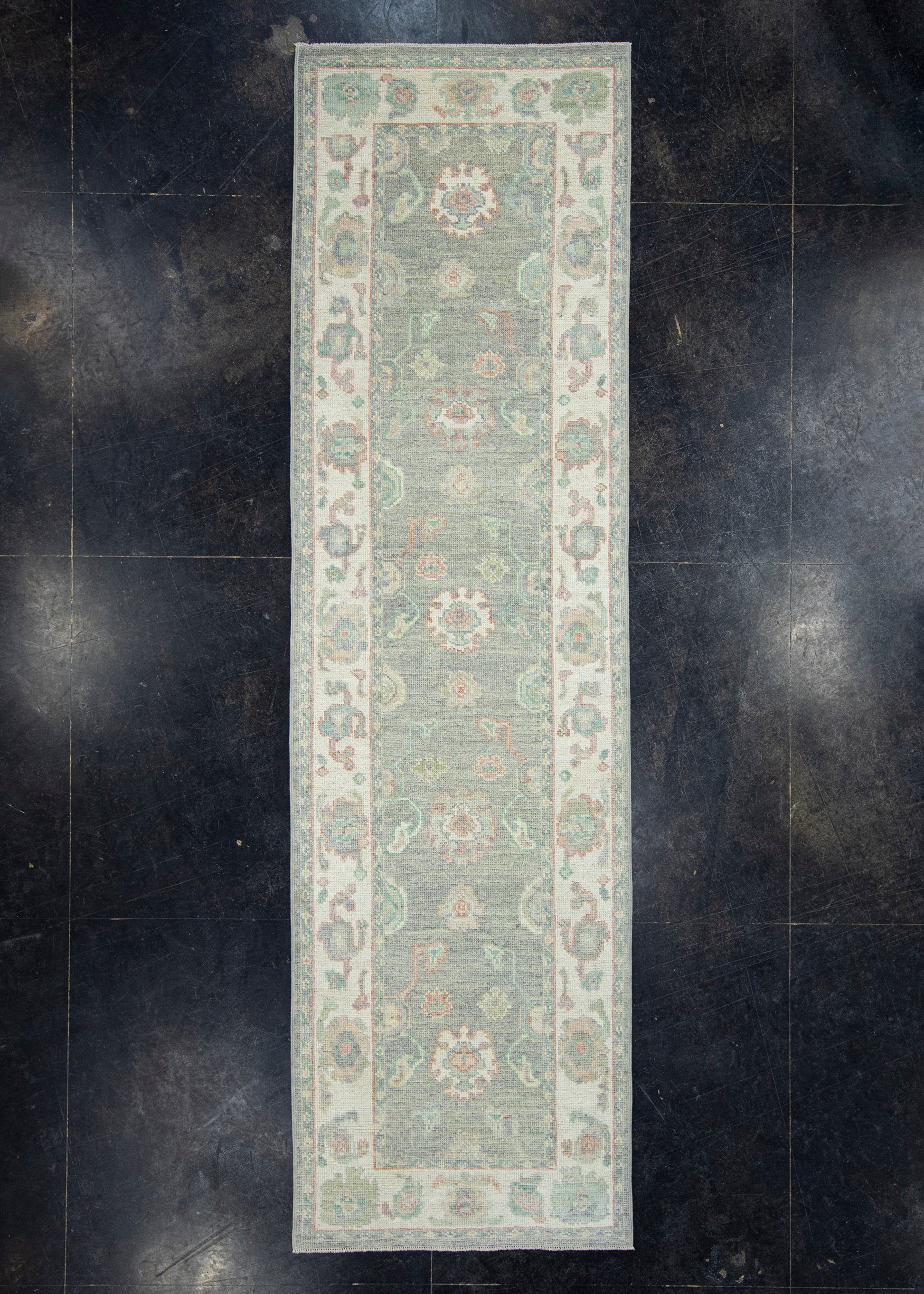 Turkish Oushak Runner Rug 2'10" x 10' #17962