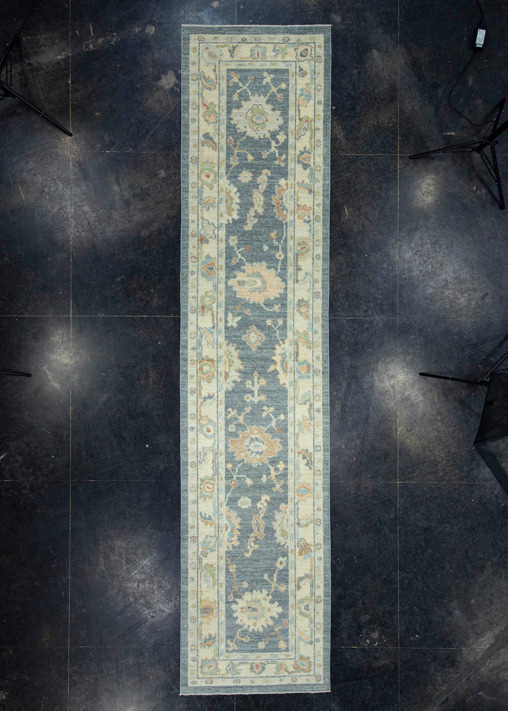 Turkish Oushak Runner Rug 2'8" x 12'1" #17286