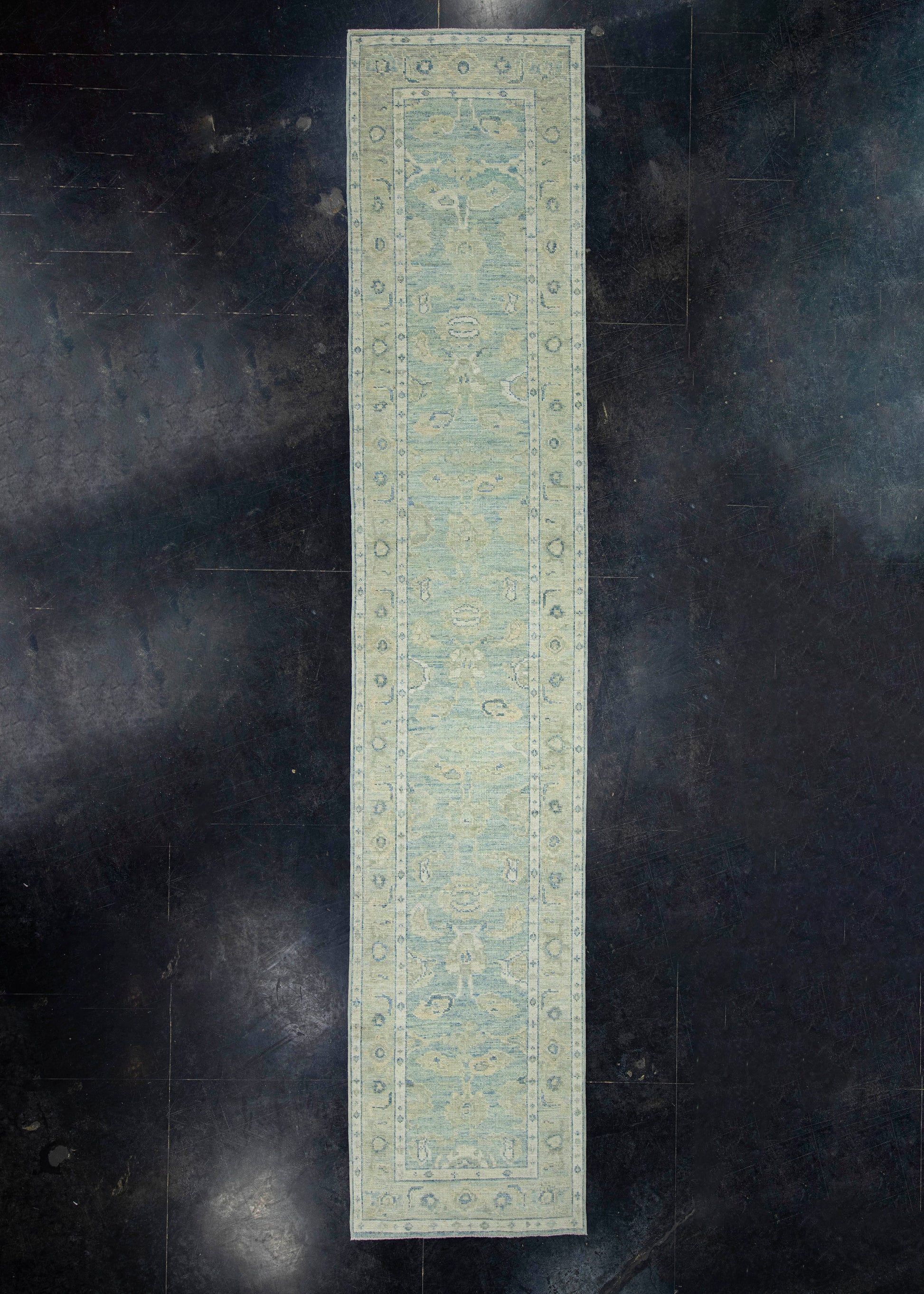 Turkish Oushak Runner Rug 2'10" x 14'2" #17909