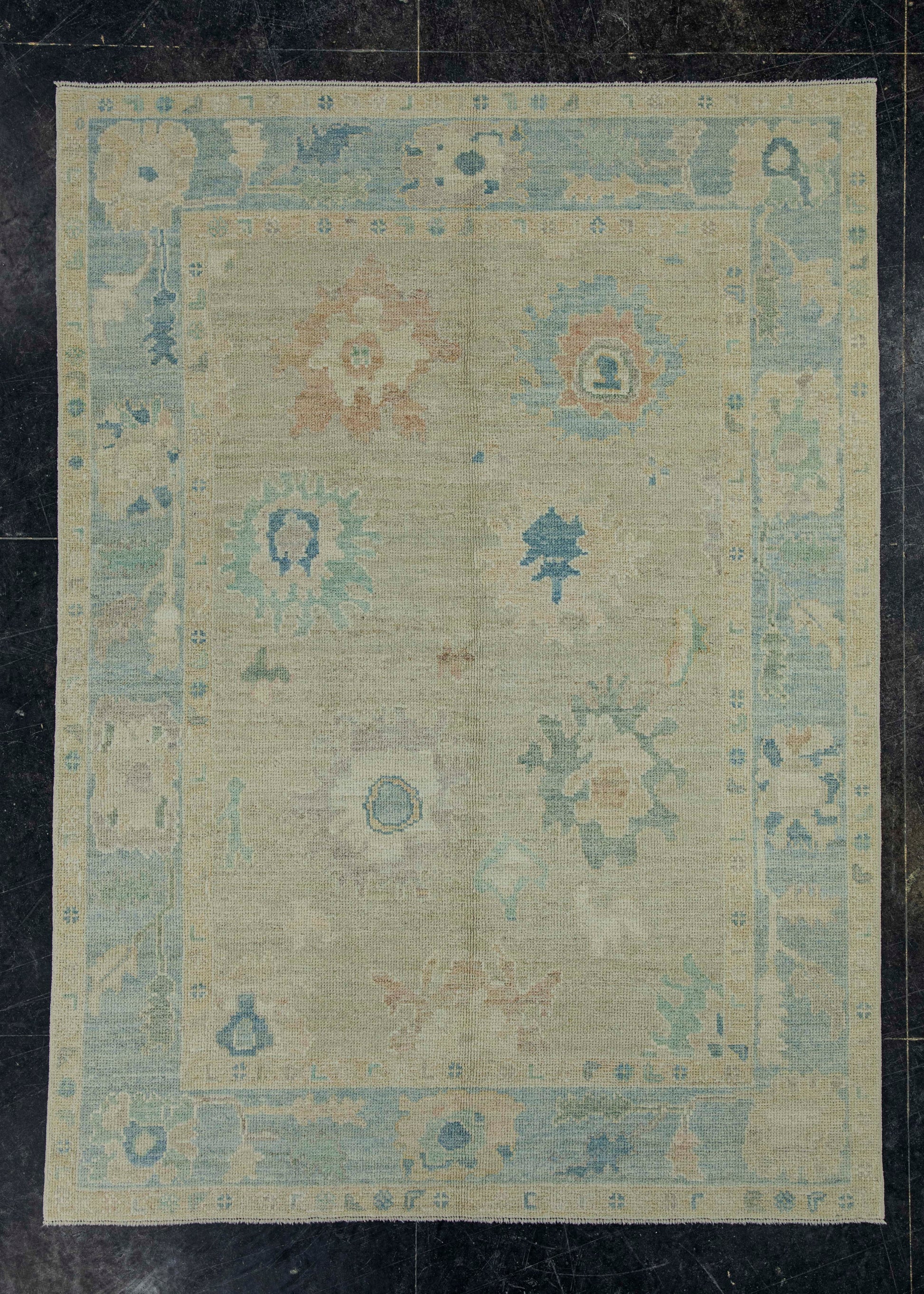 Turkish Oushak Rug 5' x 6'11" #17290