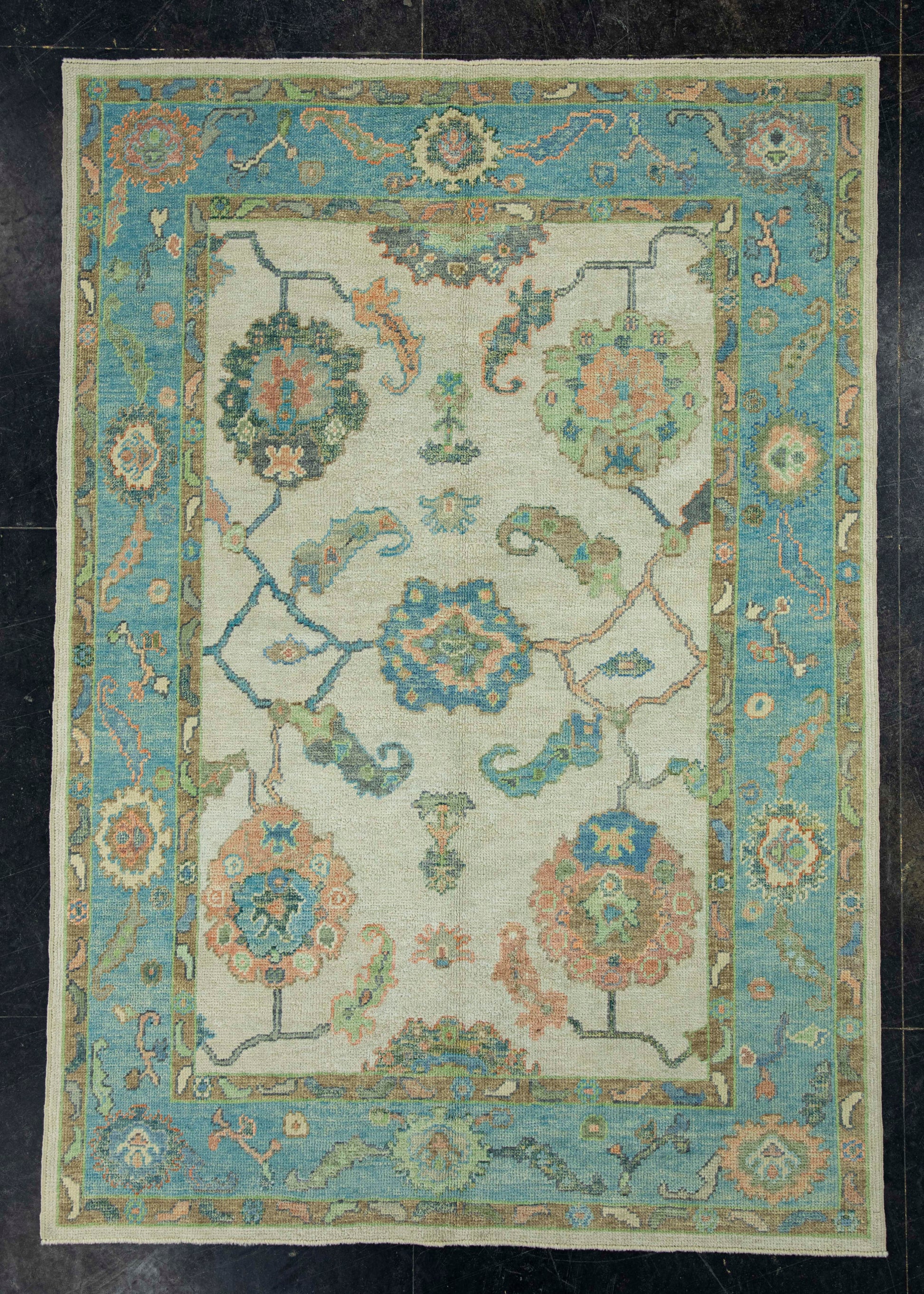 Turkish Oushak Rug 5'1" x 7'3" #17209