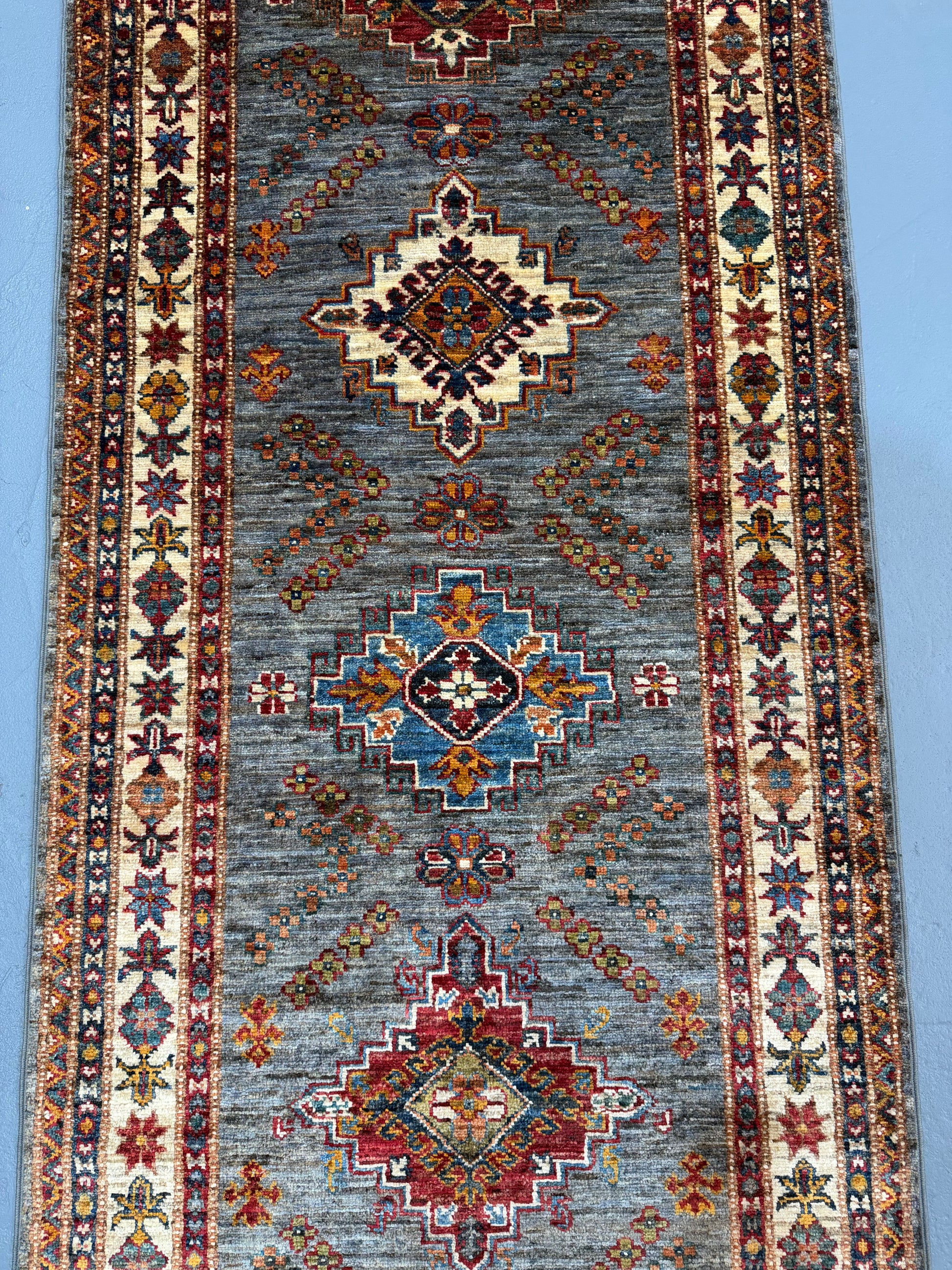 Oriental Hand Knotted Rug 2'9" x 10'2" #21419