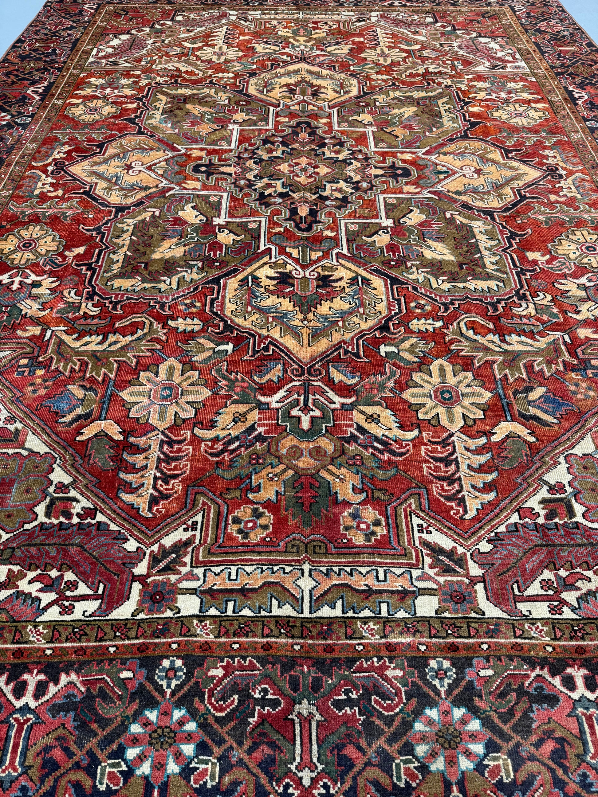 Oriental Handmade Vintage Rug 9'3" x 12'7" #21478