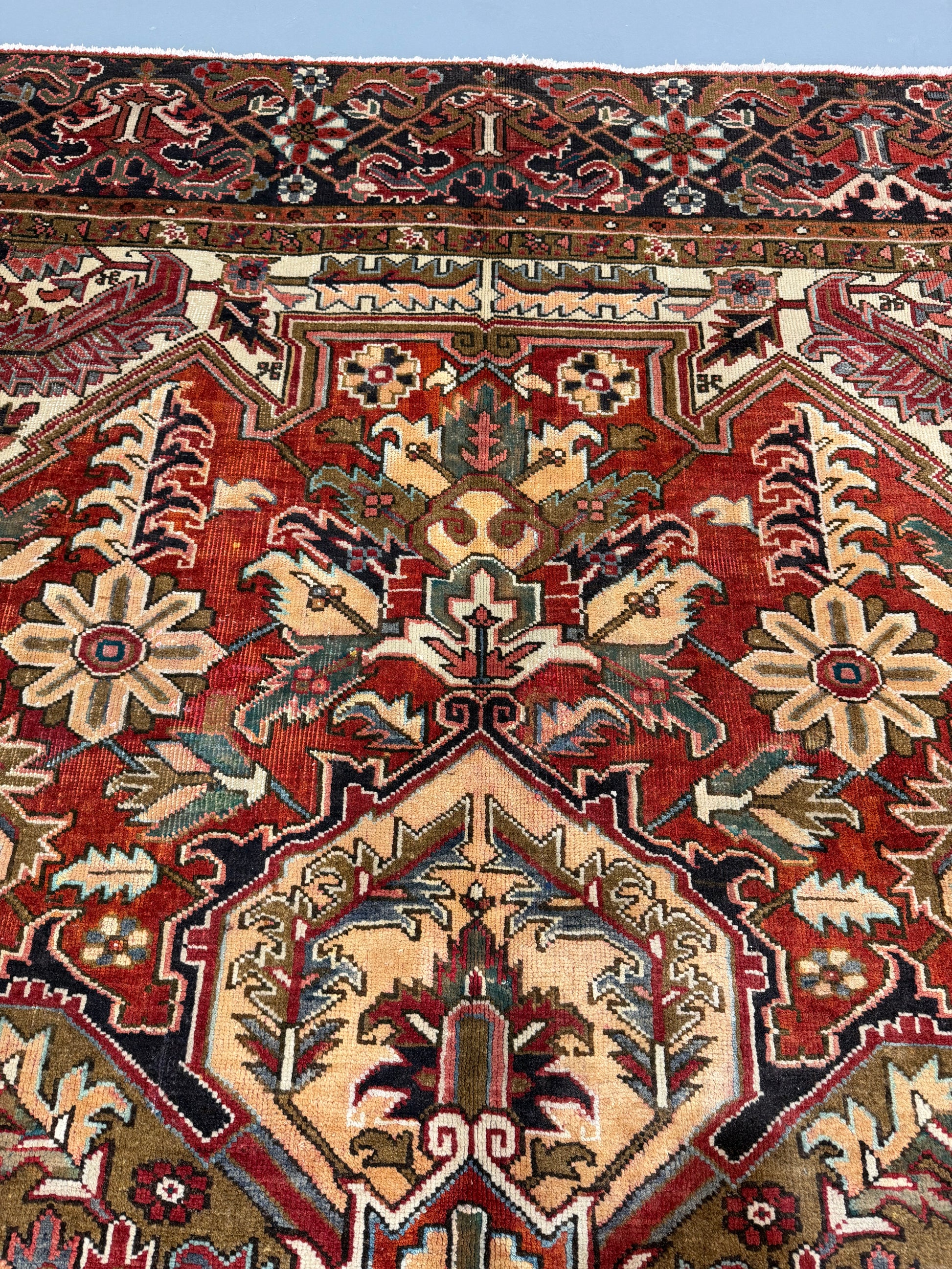 Oriental Handmade Vintage Rug 9'3" x 12'7" #21478