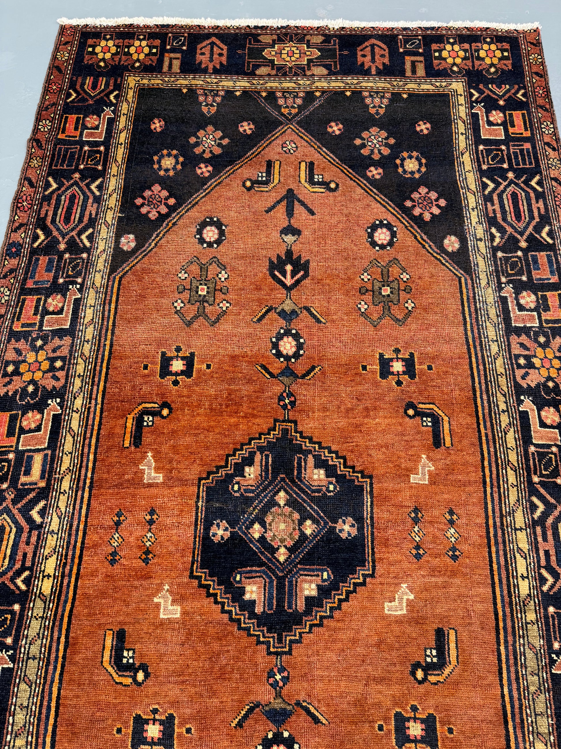Oriental Handmade Vintage Rug 5'1" x 10' #21462
