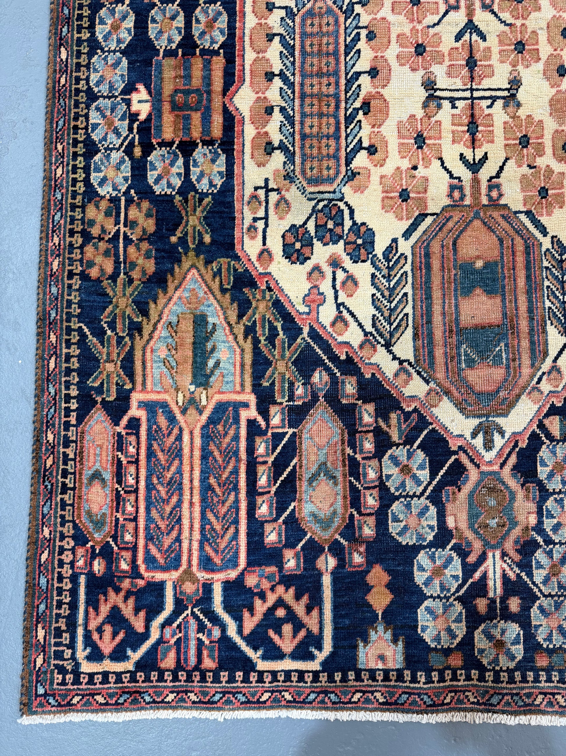 Oriental Handmade Vintage Rug 4' x 5'5" #21465