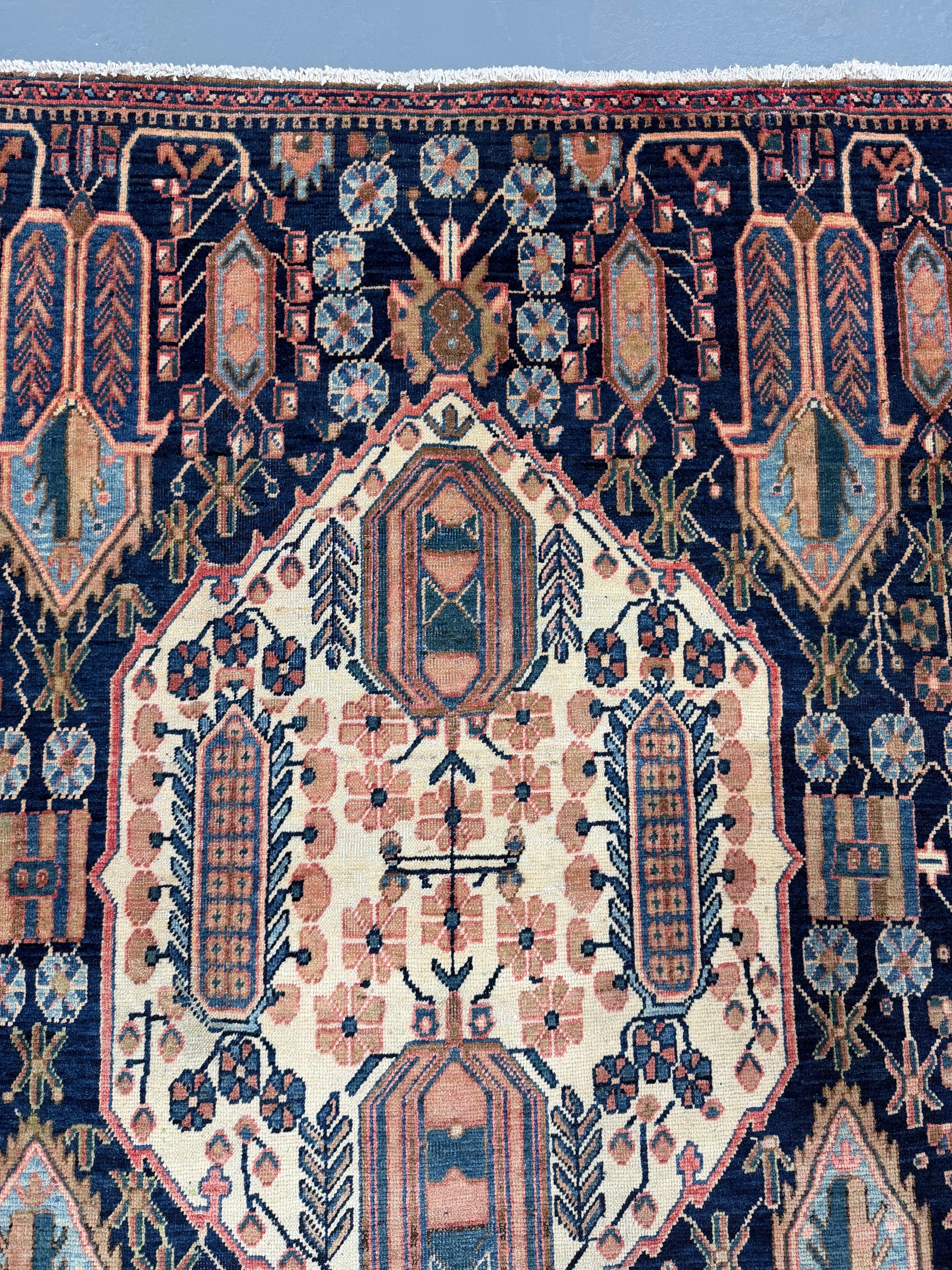 Oriental Handmade Vintage Rug 4' x 5'5" #21465