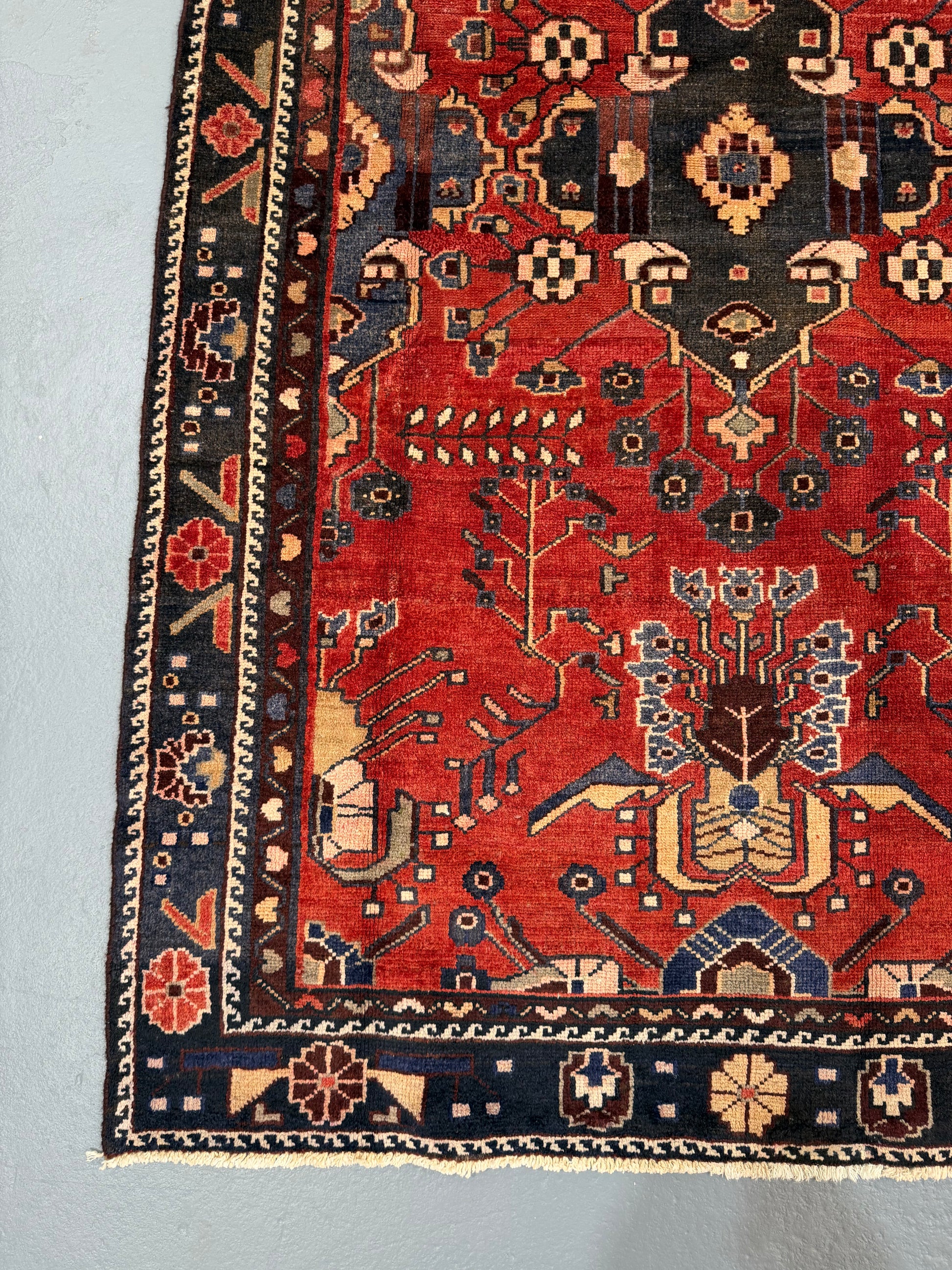 Oriental Handmade Vintage Rug 3'11" x 6'10" #21466