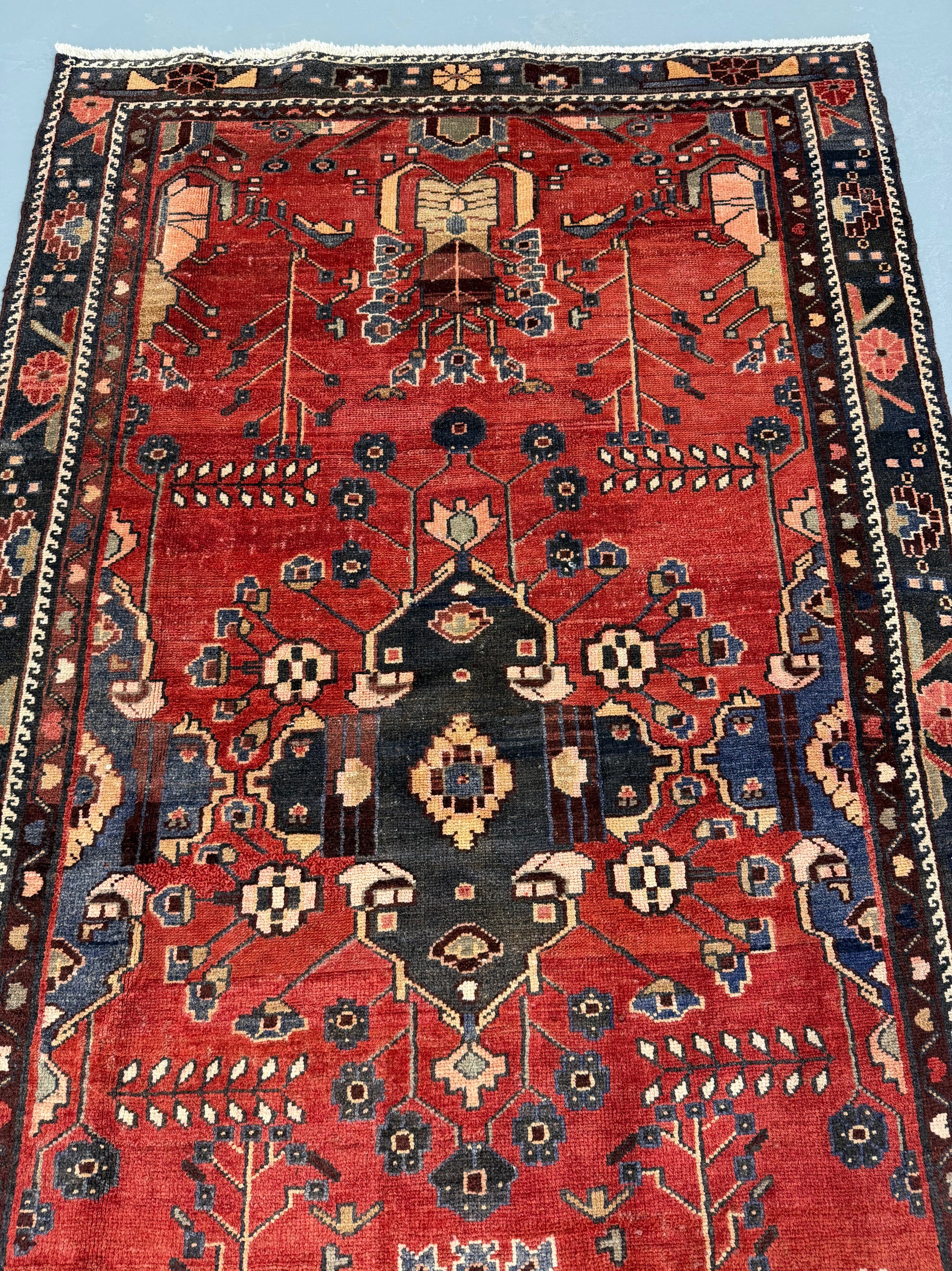 Oriental Handmade Vintage Rug 3'11" x 6'10" #21466