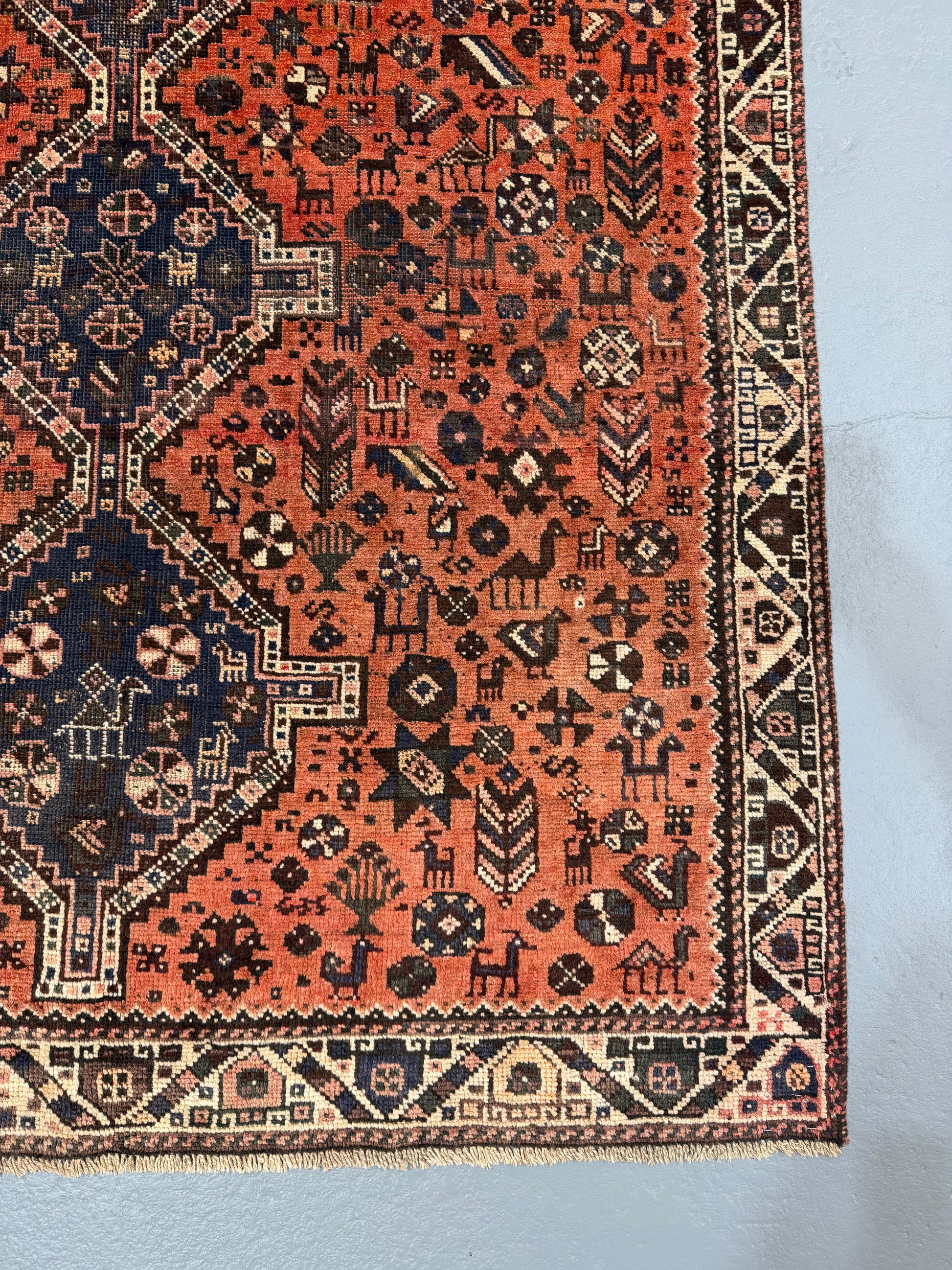 Oriental Handmade Vintage Rug 5'1" x 6'4" #21459