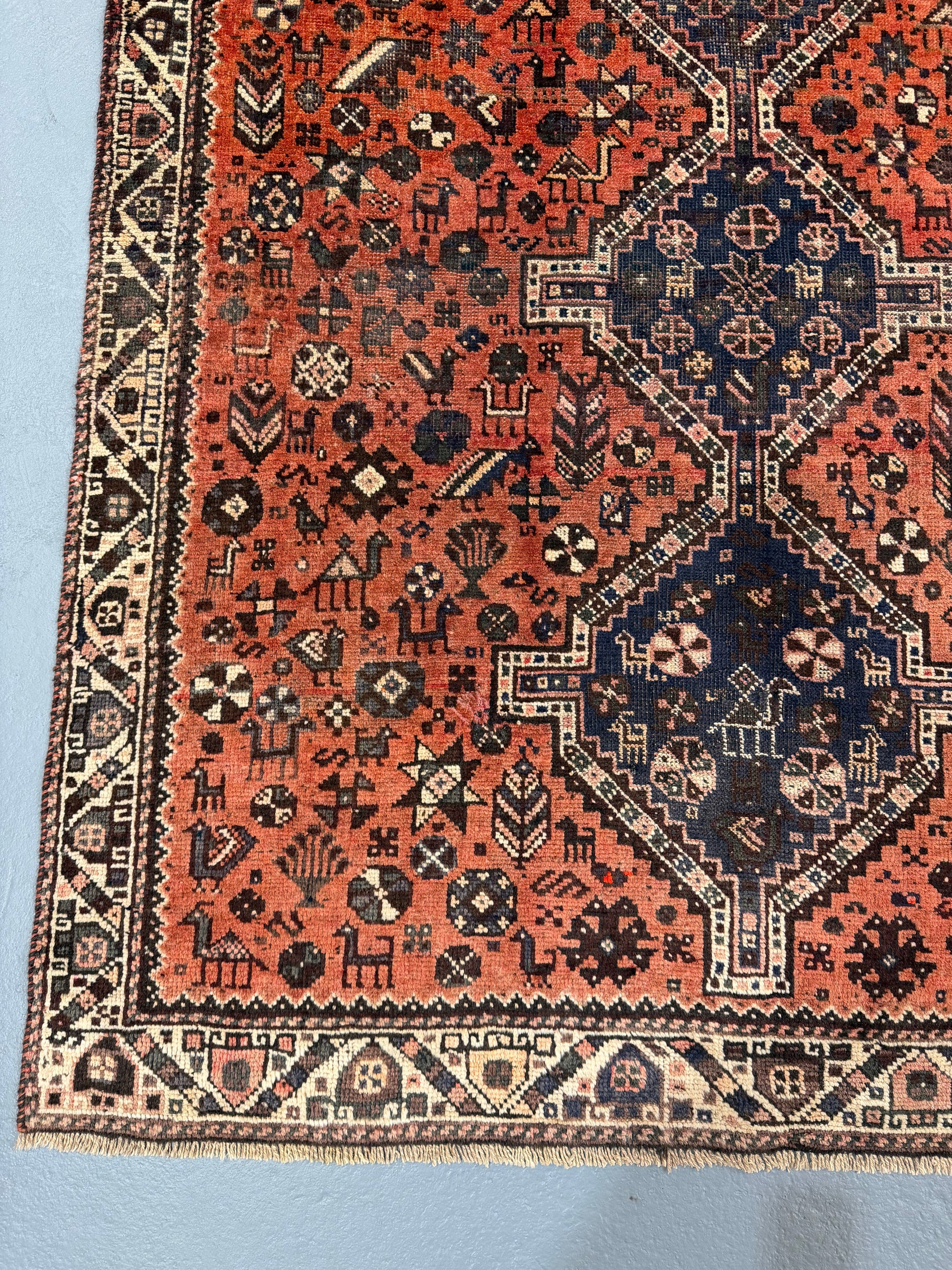 Oriental Handmade Vintage Rug 5'1" x 6'4" #21459