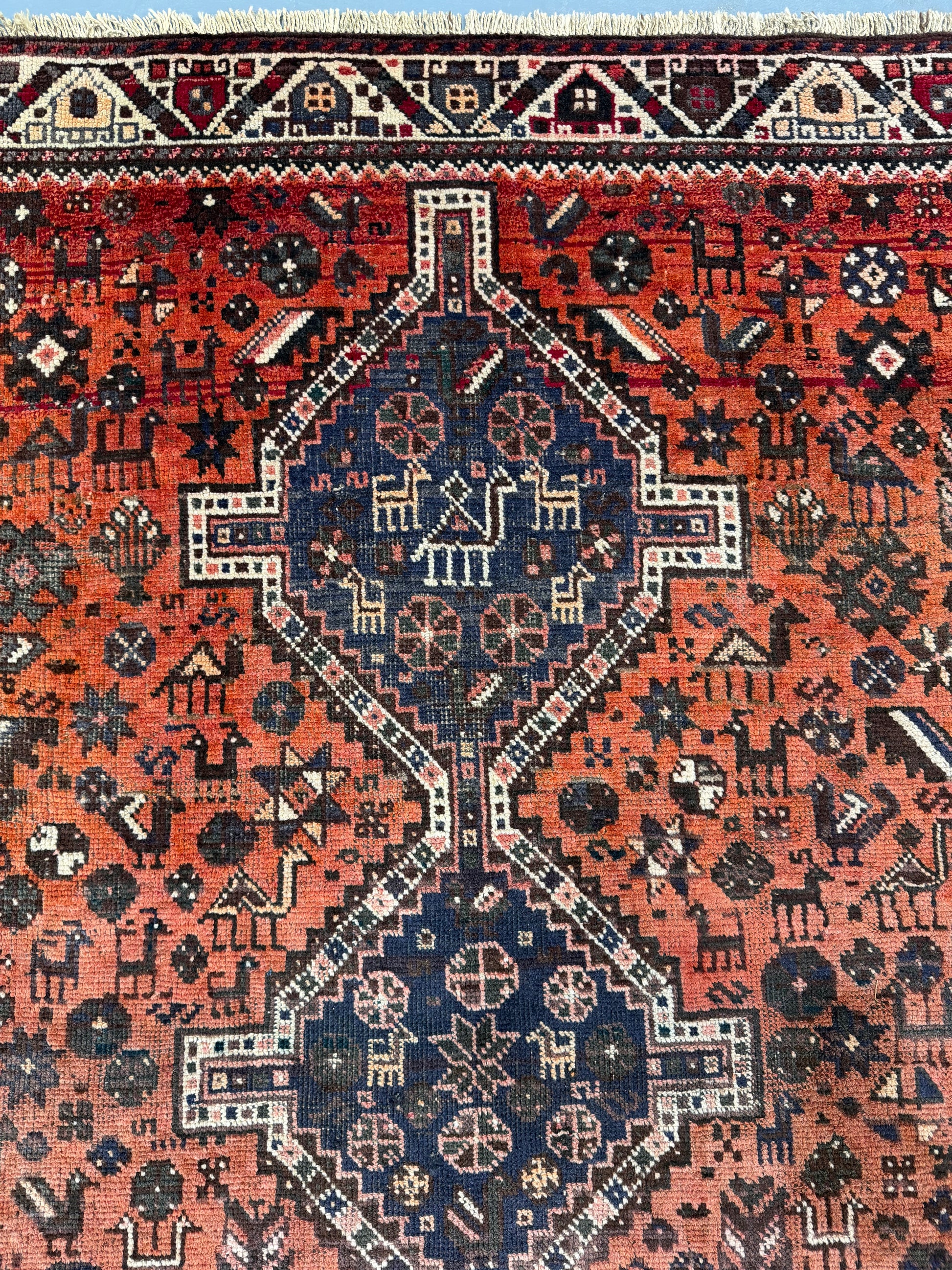 Oriental Handmade Vintage Rug 5'1" x 6'4" #21459